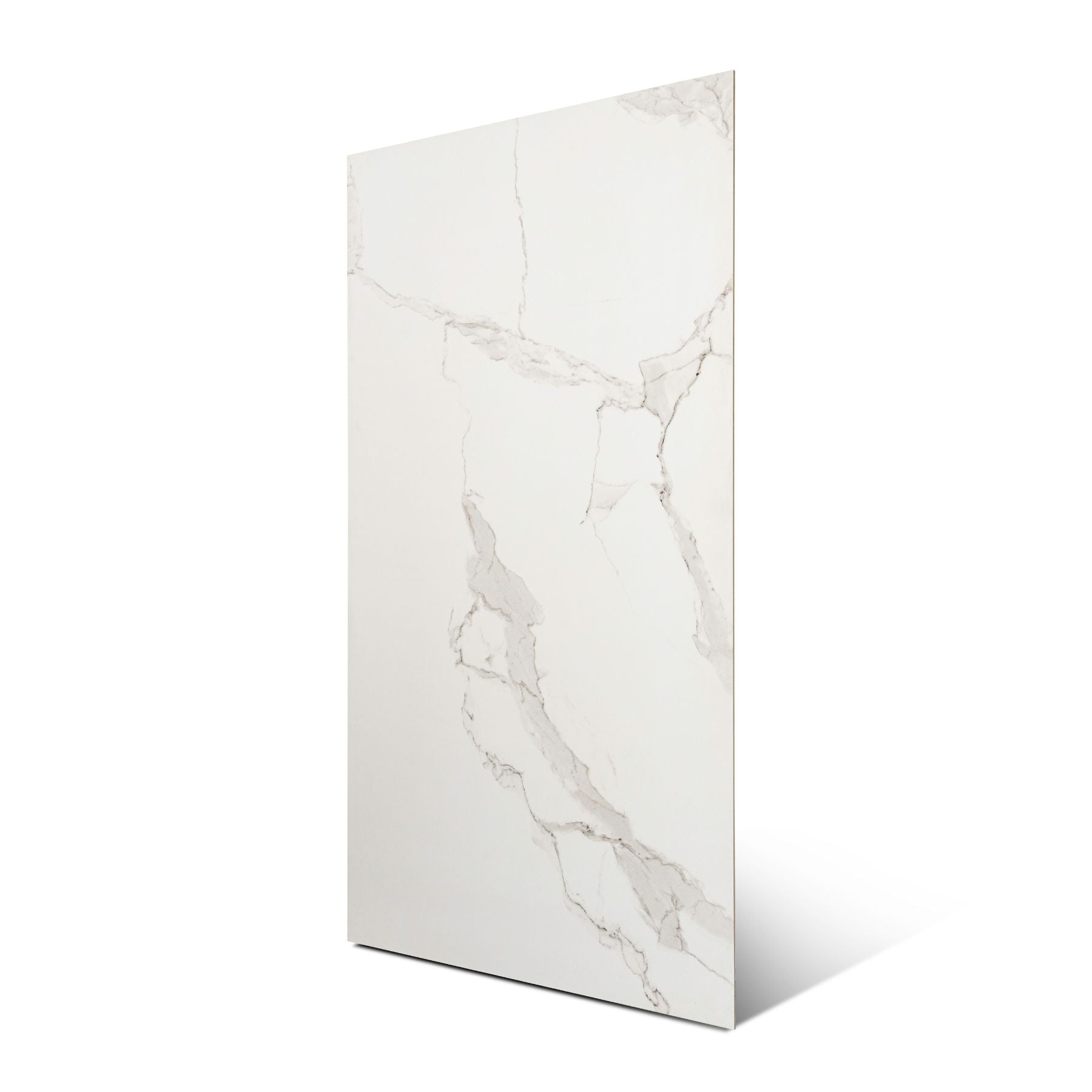 Classic Statuario porcelain tile in 60×120cm offers a luxurious white marble look with elegant grey veining, high durability and low maintenance for modern interiors.