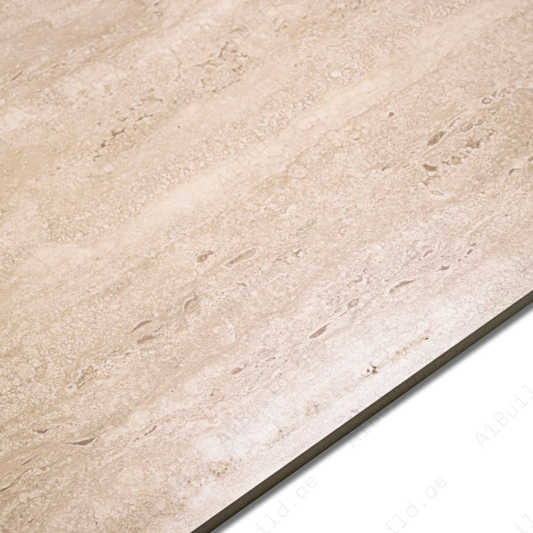 Classic Travertine Beige matt stone effect porcelain tile 60x120cm with 9mm thickness offers warm, natural elegance.