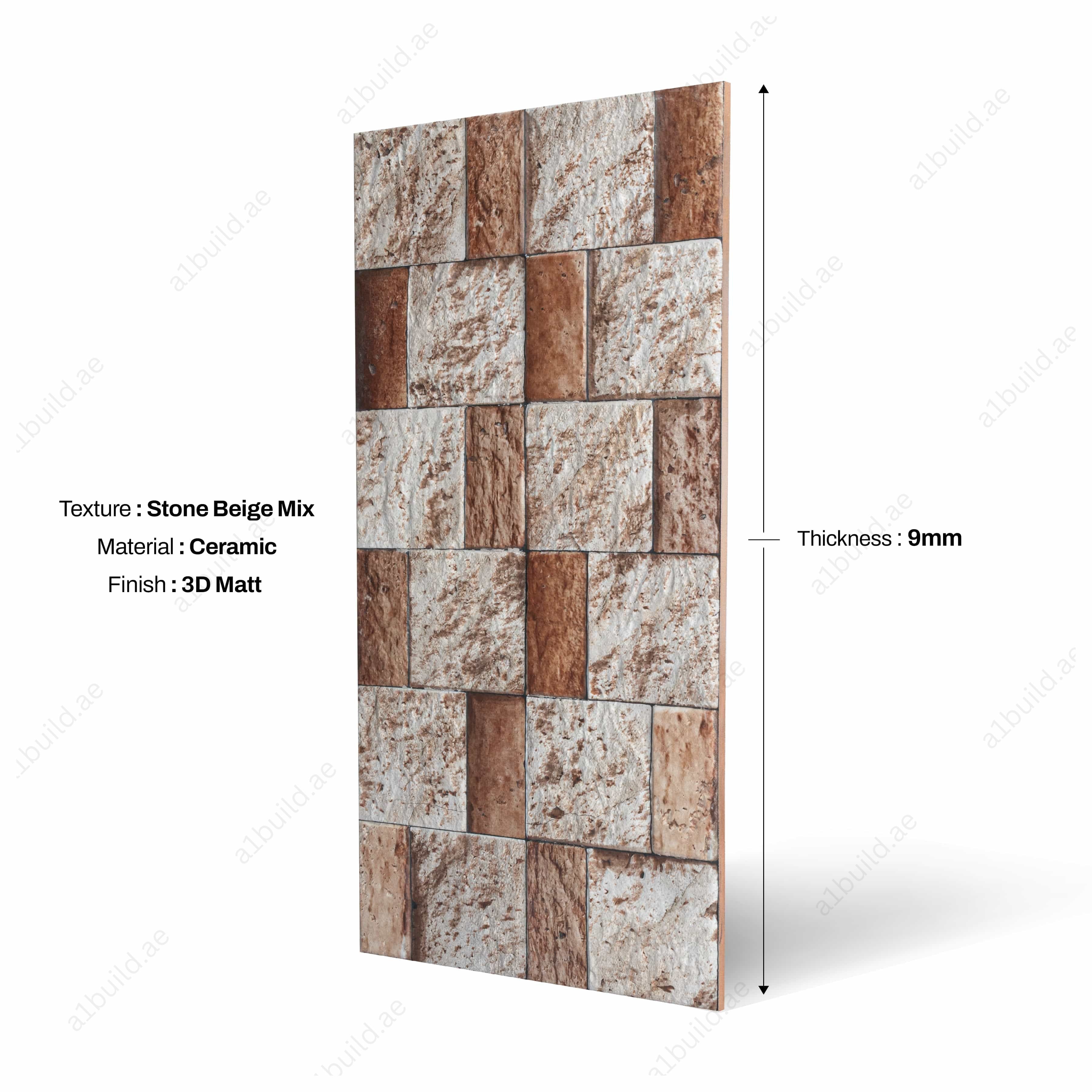 Clasycube Beige | Stone Tile for Kitchen & Bathroom Interiors-B