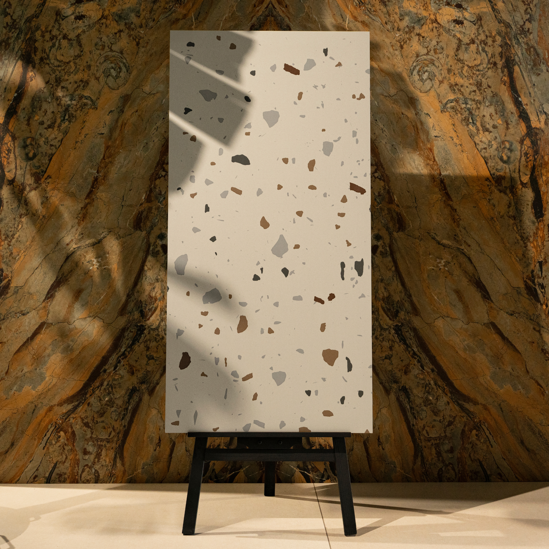 Cloronado Beige porcelain tile 60x120cm with 9mm thickness features a warm stone look, durable porcelain body for floors and walls.