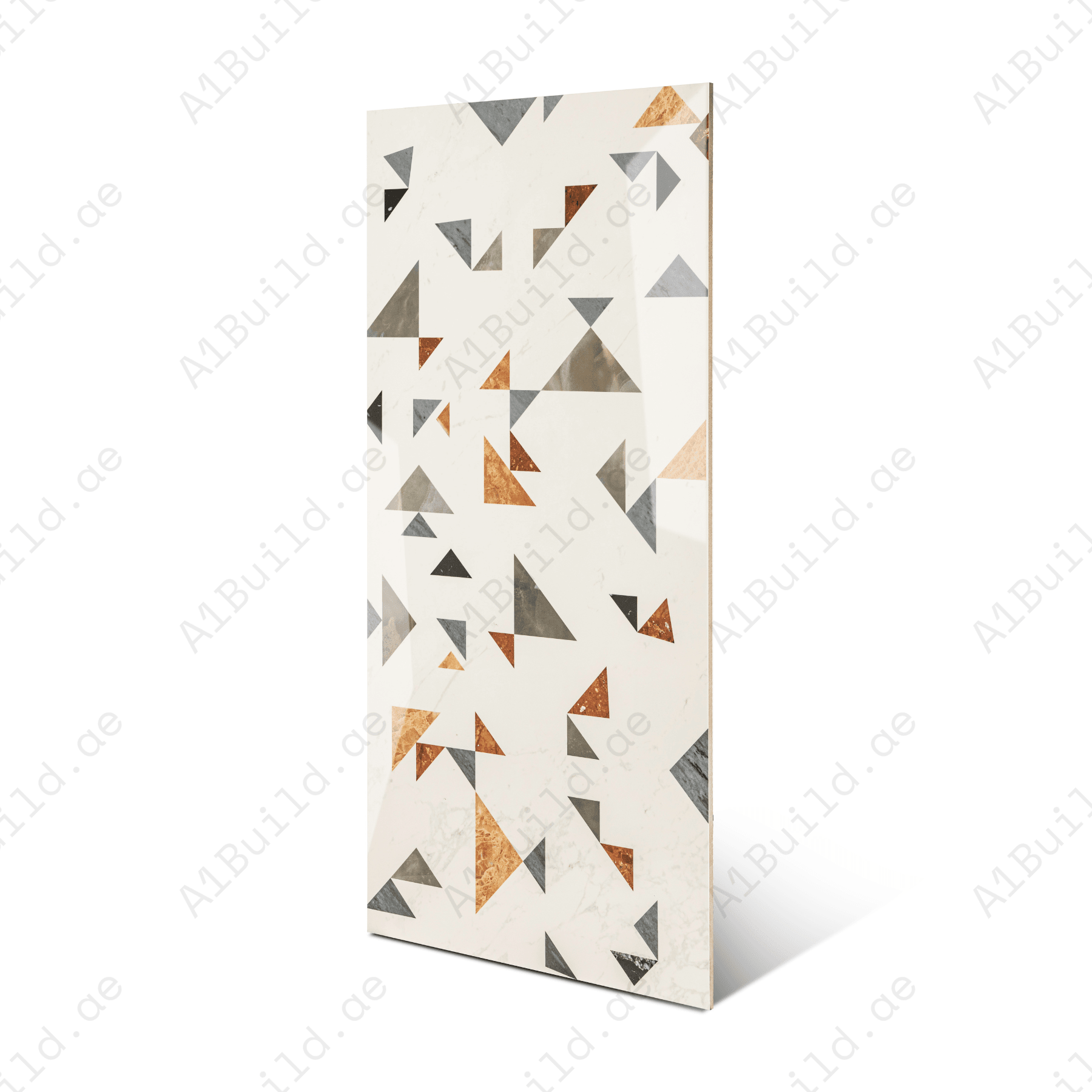 Coriander Decor porcelain tile 60x120cm 9mm thickness, earth-tone marble look with decor design, durable porcelain tile for floors and walls.