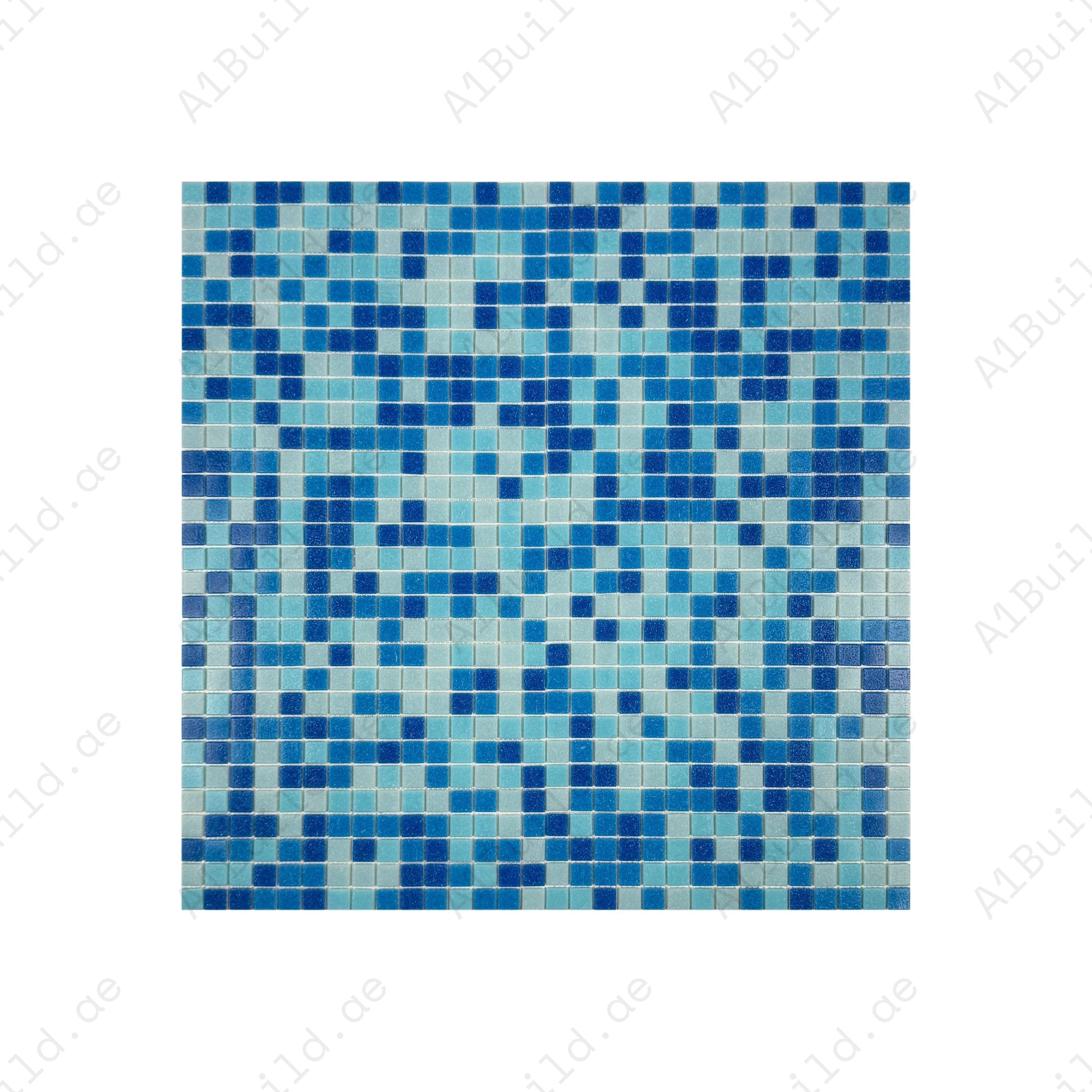 Create vibrant pools & spas with Sky, French & Navy Blue Serene Spectrum glass mosaics. Slip-resistant, UV-stable & eco-friendly for lasting aquatic beauty.