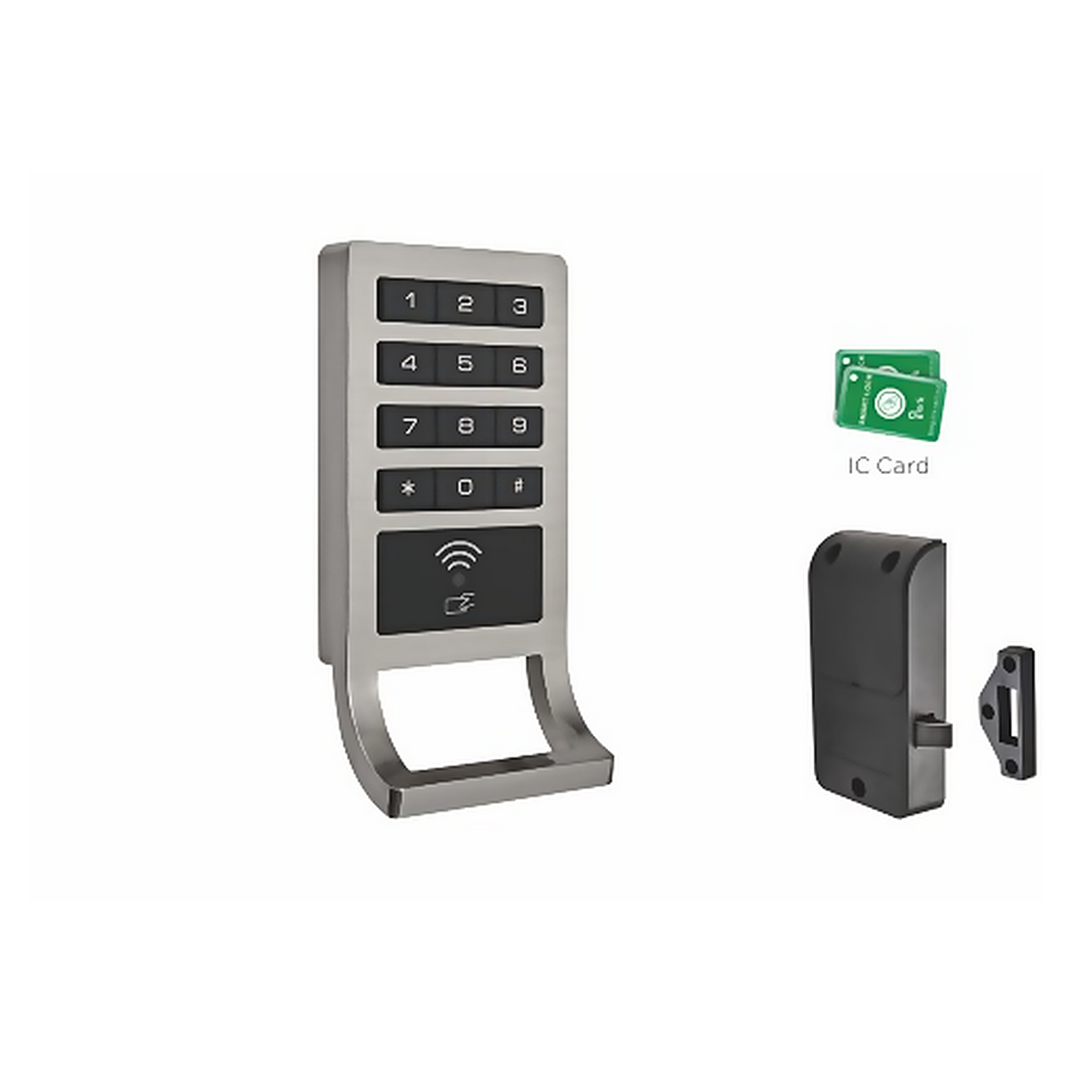 DL.C.2432.SN keypad cabinet lock from the Smart Lock Series. Level-managed keypad cabinet lock with backlit keypad and alarms. Designed for reliable everyday performance.