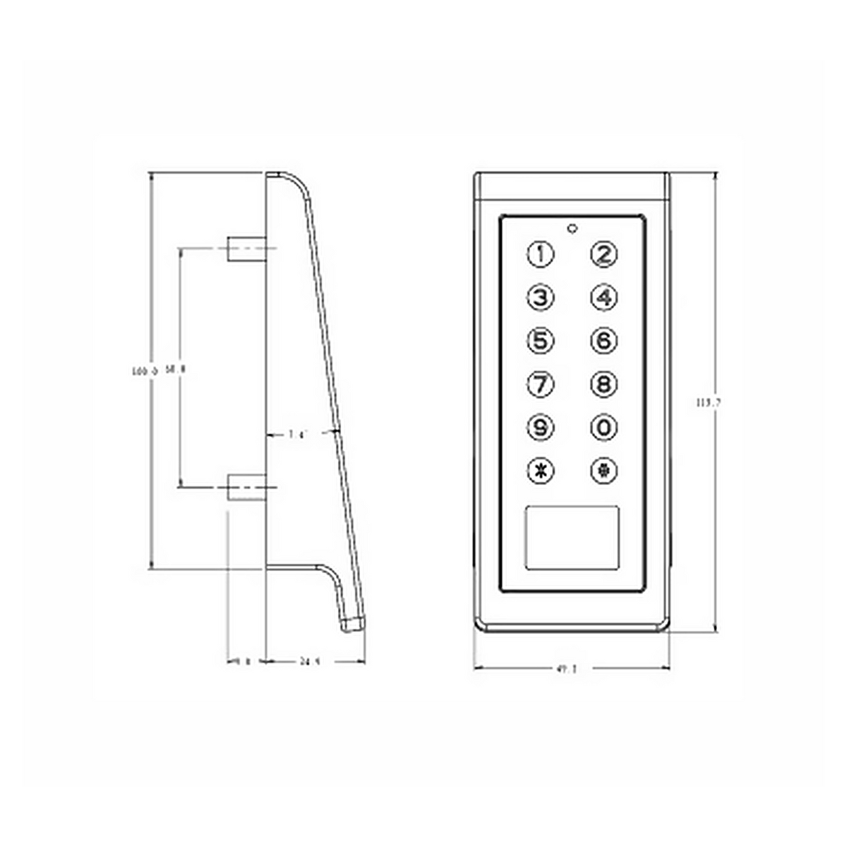 DL.C.2434.BLK keypad cabinet lock from the Smart Lock Series. Level-managed keypad cabinet lock with backlit keypad and alarms. Designed for reliable everyday performance.
