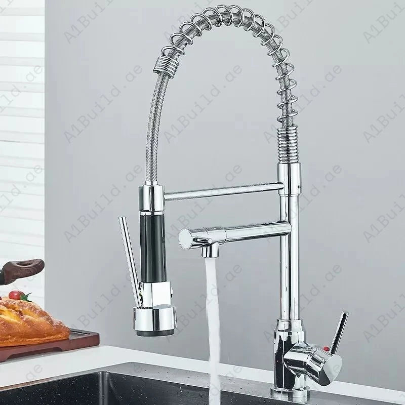 Deck Mounted Kitchen Mixer With Sprayer (Premium Chrome 100% made in Germany)