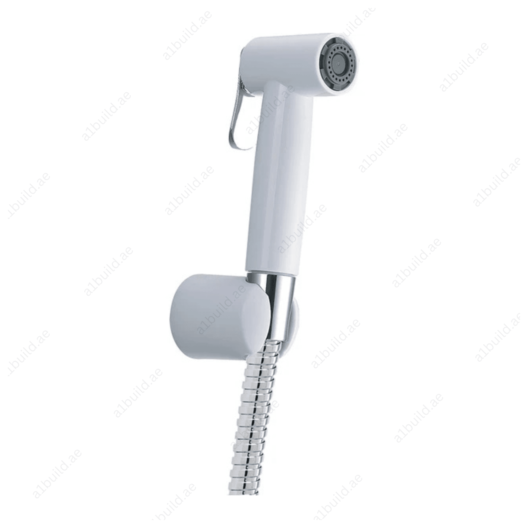 DurableABSShattafwithHoseandHolder_WhiteBathroomAccessory