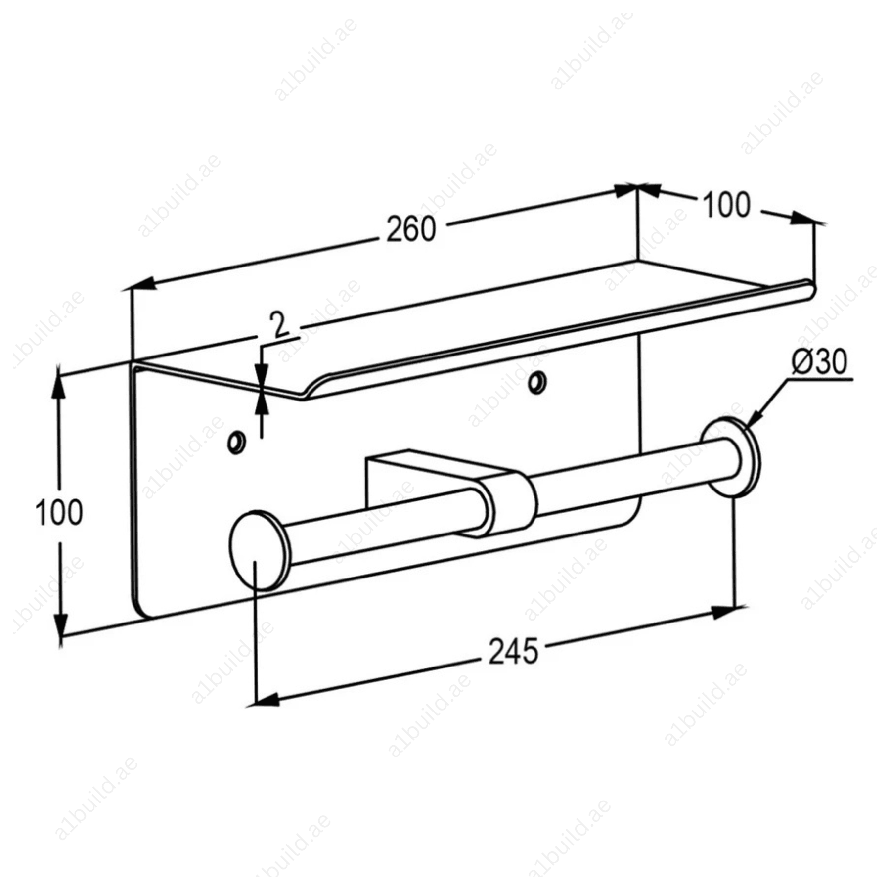 DurableStainlessSteelDoubleTissueRollHolder_ChromeFinish_3