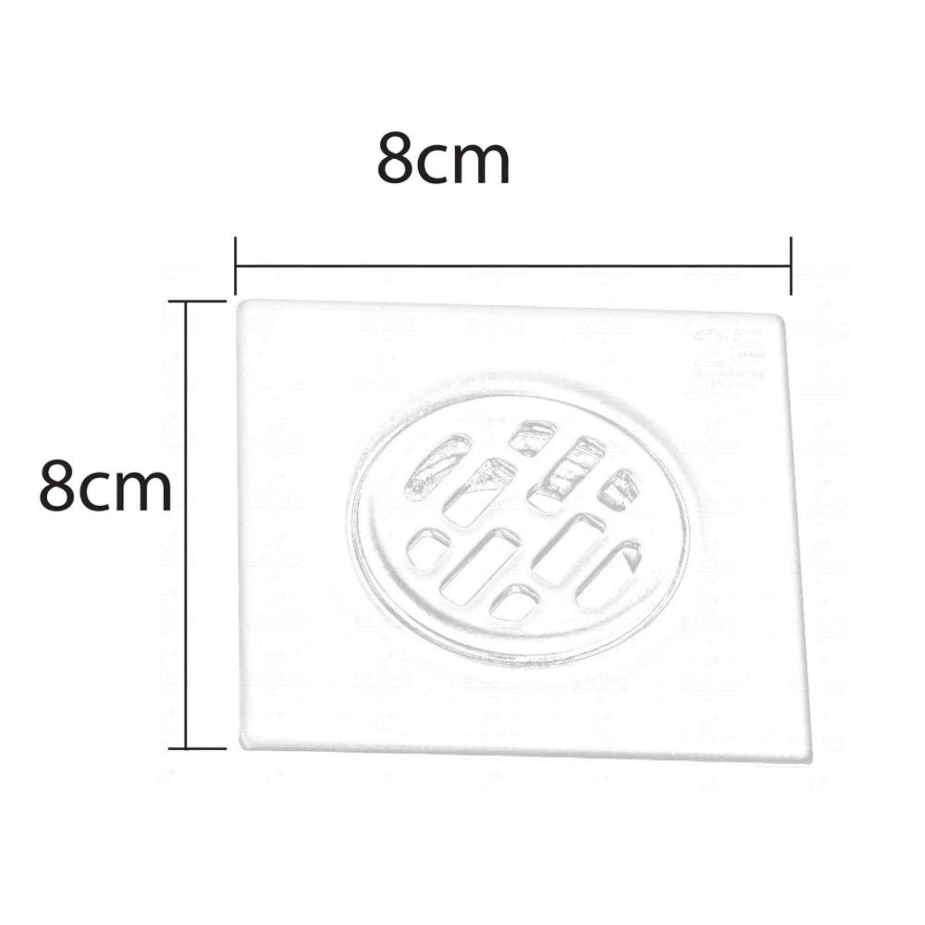 DurableStainlessSteelFloorDrainwithCompactDesign8x8CM_2