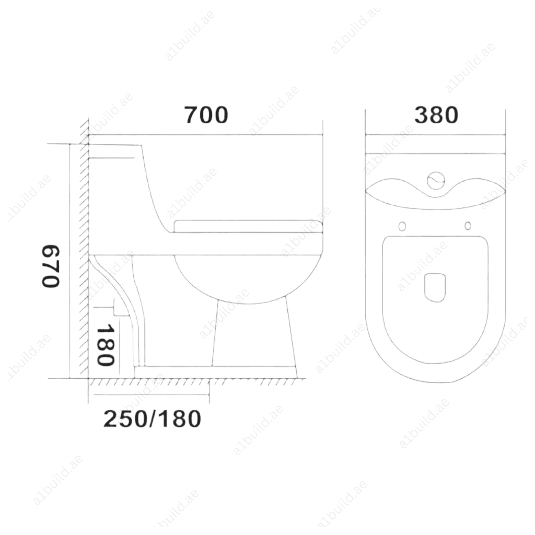 DurableWhiteWaterClosetwith250mmS-TrapforModernBathrooms_3