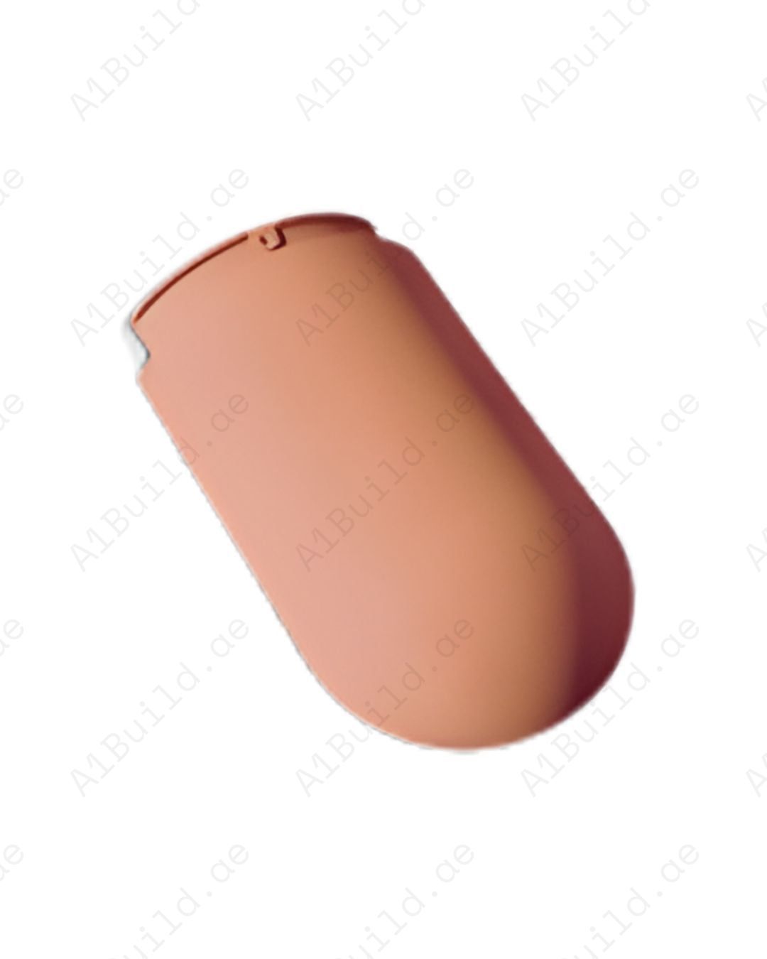 Durable 3.2Kg Klinker Meridional end tile adds strength and elegant finish to roof edges. Weatherproof, long-lasting ceramic roofing accessory.