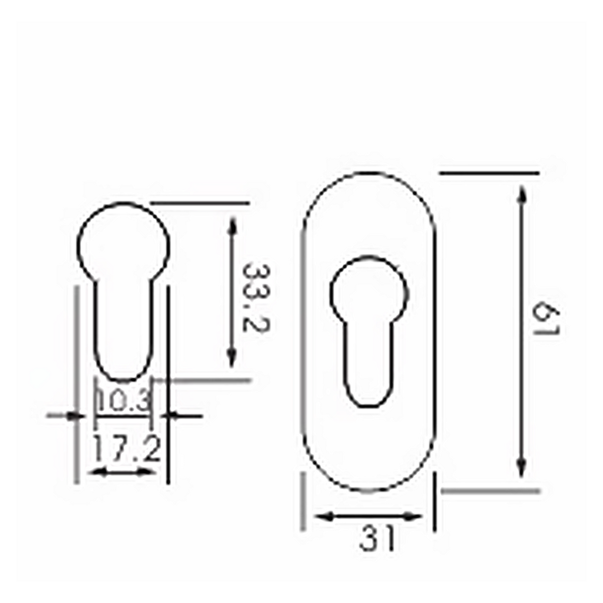 ES.SN03 – Premium Stainless Steel Oval Escutcheon (SS)