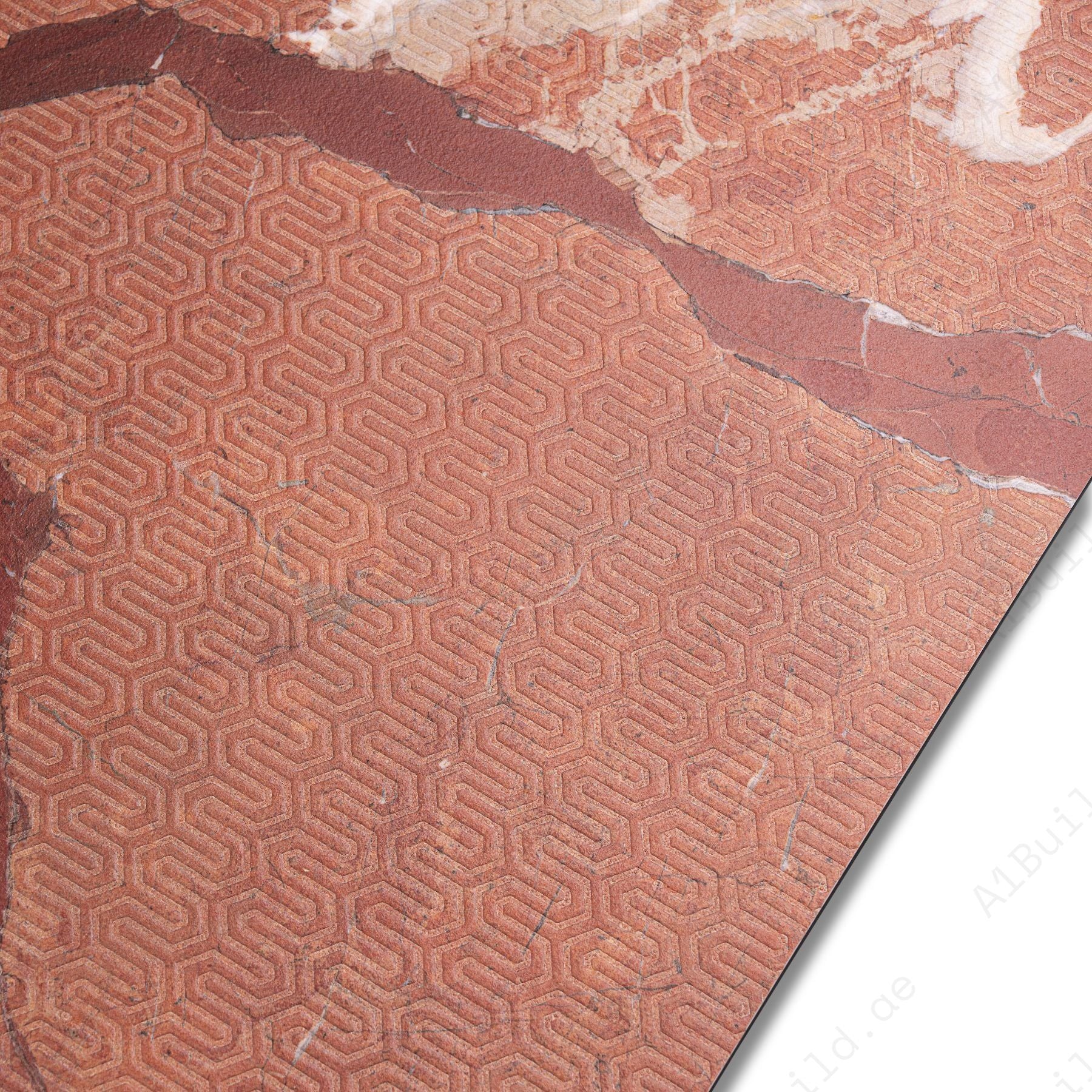 Edina Brick Red Porcelain Tile 60x120cm with Mould Tech Matt finish. Durable 9mm tile, modern design, perfect for walls and floors.