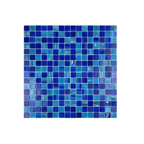 Elegant aqua & klein blue glass mosaic pool tiles with UV, slip resistance, and eco-friendly durability. Perfect for pools, spas, and water features in Dubai.