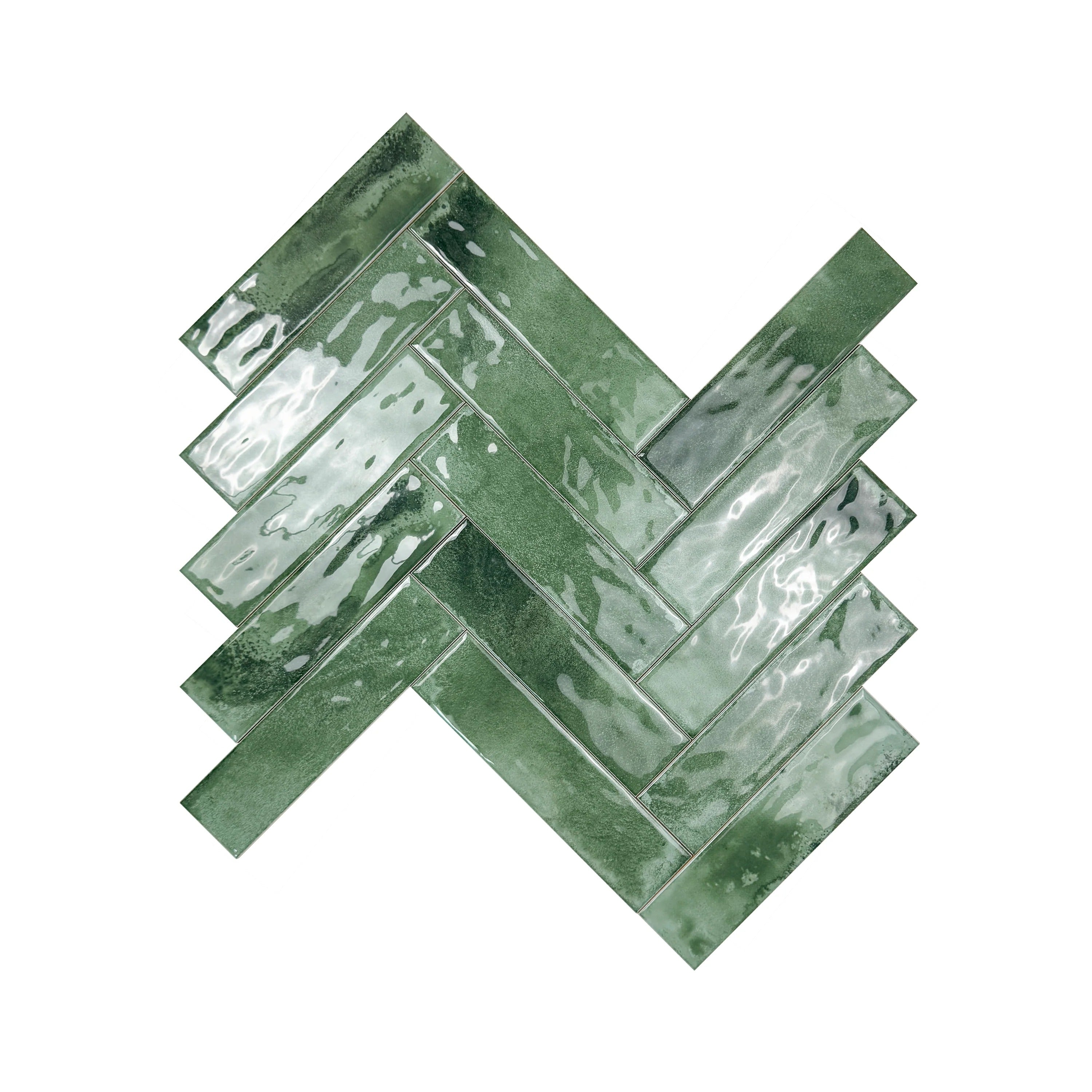 Elevate interiors with Lustre Vintage Moss Green glossy ceramic tile. Durable, waterproof, and scratch-resistant for walls, backsplashes & light flooring.