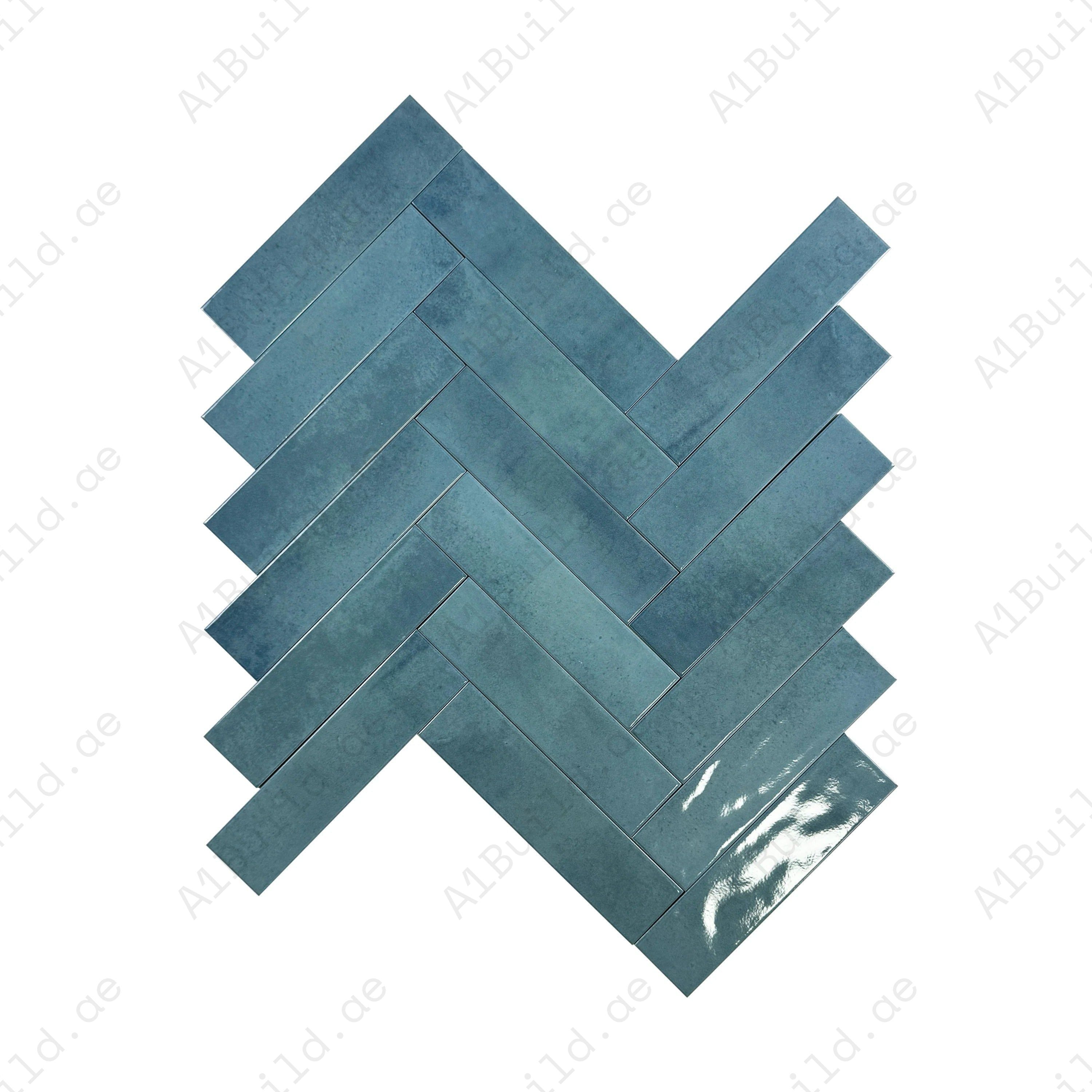 Elevate interiors with the Venetian Dream Sapphire Blue Glossy Porcelain Tile (75x300 mm) – durable, waterproof, and elegant for walls, kitchens, and bathrooms.