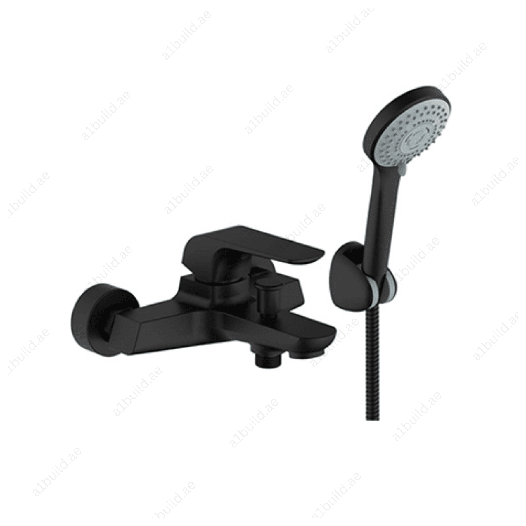 Elite Single Lever Bath Mixer with Hand Shower (Premium Matte Black 100% Made in Germany)