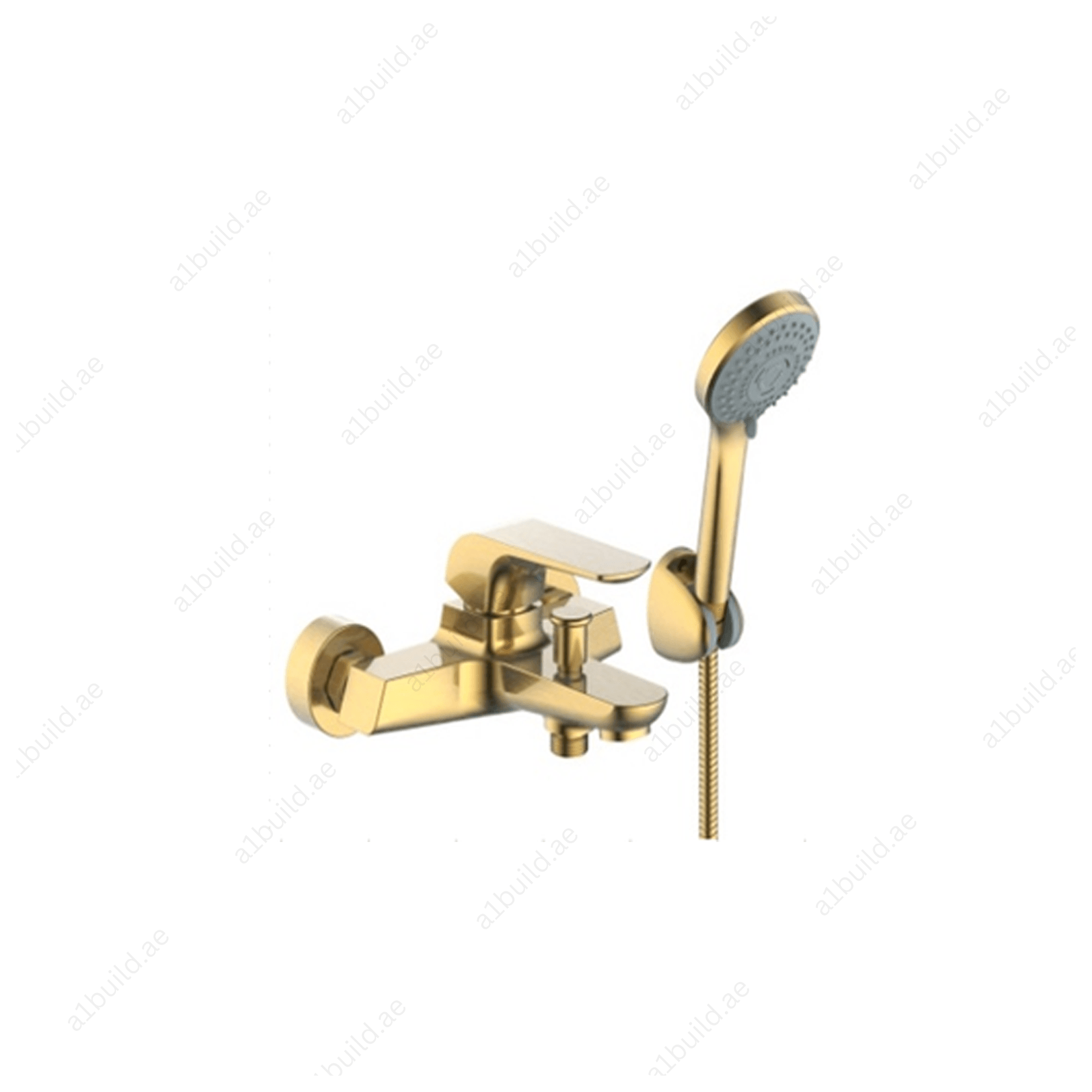 Elite Single Lever Bath Mixer with Hand Shower (Premium Gold Bras 100% Made in Germany)