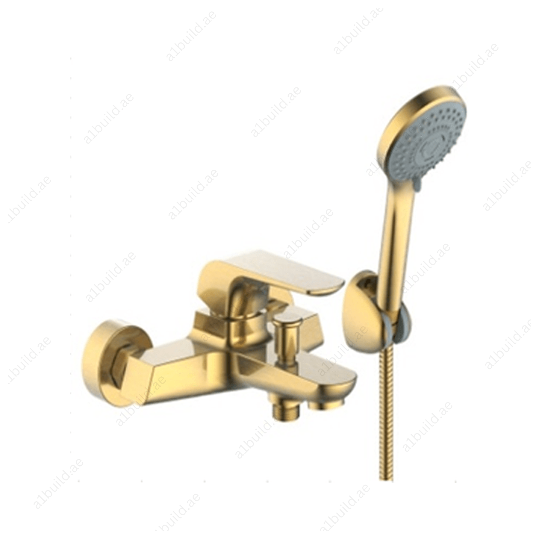 Elite Single Lever Bath Mixer with Hand Shower (Premium Gold Bras 100% Made in Germany)