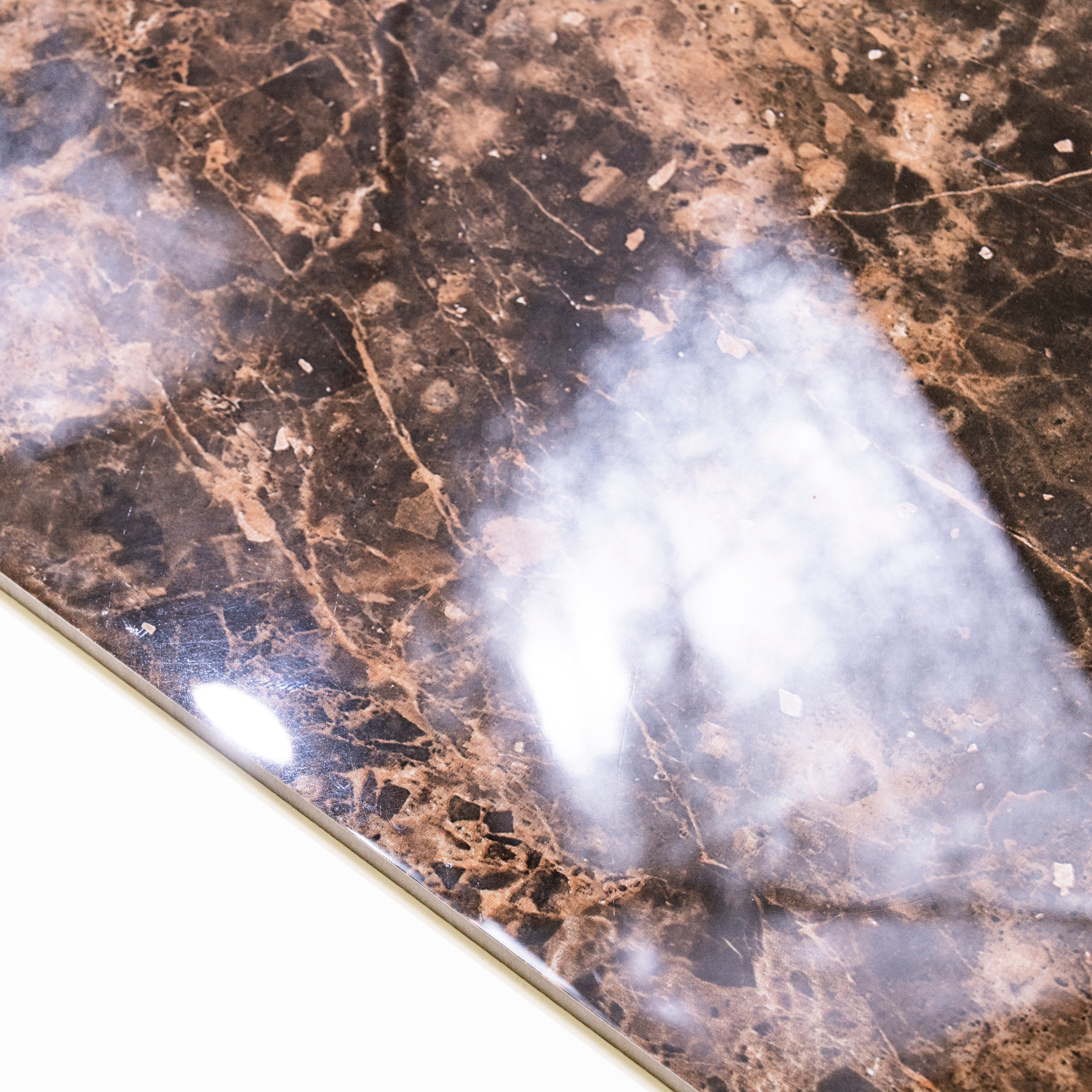 Emperador Coffee porcelain tile 60x120cm 9mm thickness, marble look design, durable porcelain, ideal for floors and walls.