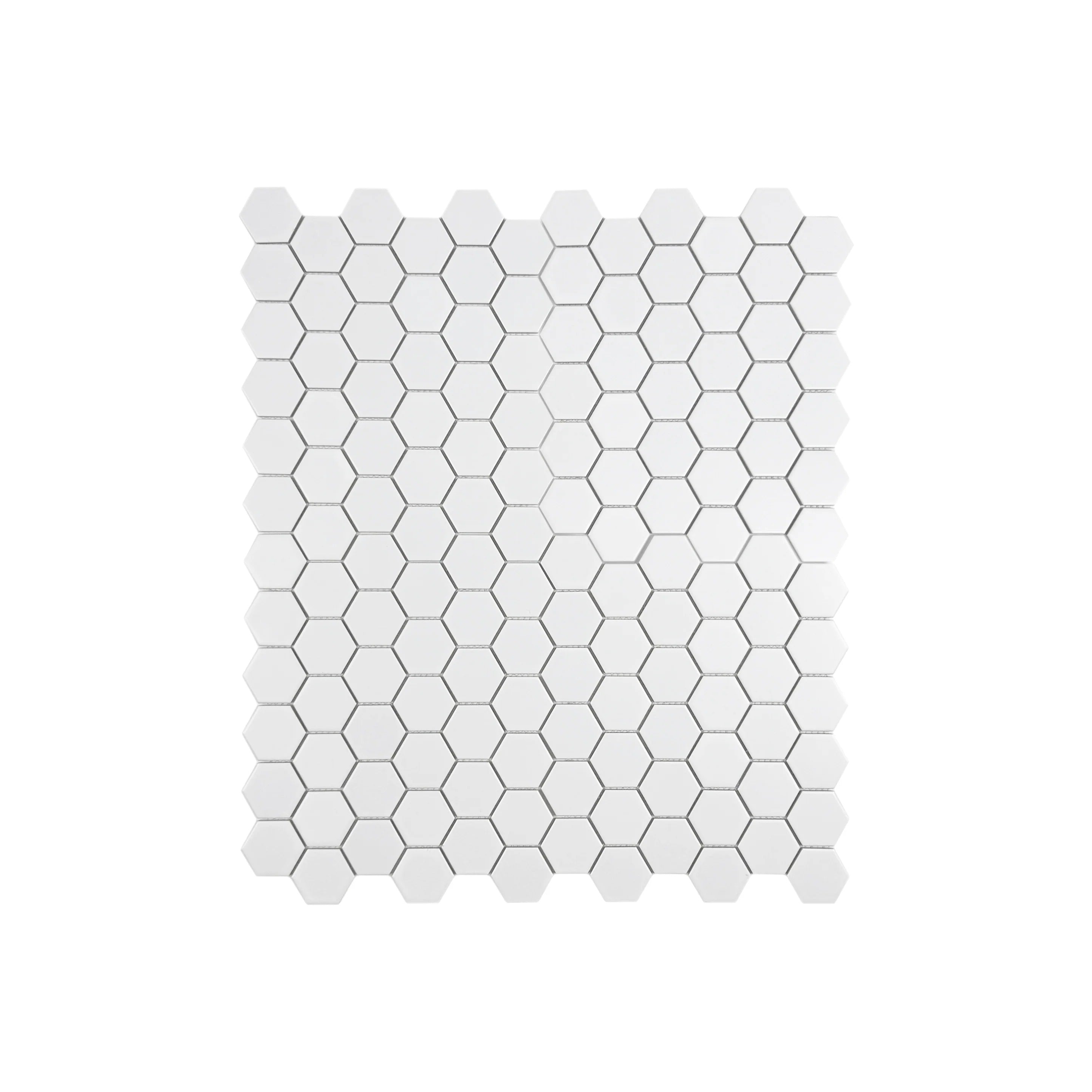 Enhance your space with Carrara Lumina White Glossy Hexagon Porcelain Mosaic. Durable, waterproof, and stylish, perfect for walls, floors, and backsplashes.