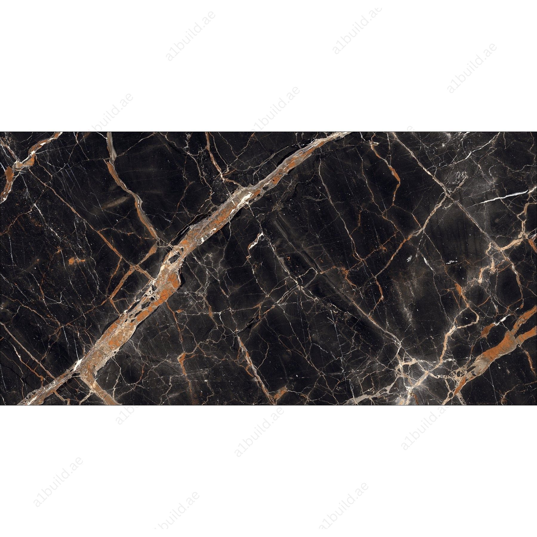 Estrada Nero (60X120cm 09mm Random High Gloss Porcelain Indoor Floor & Wall Tiles)