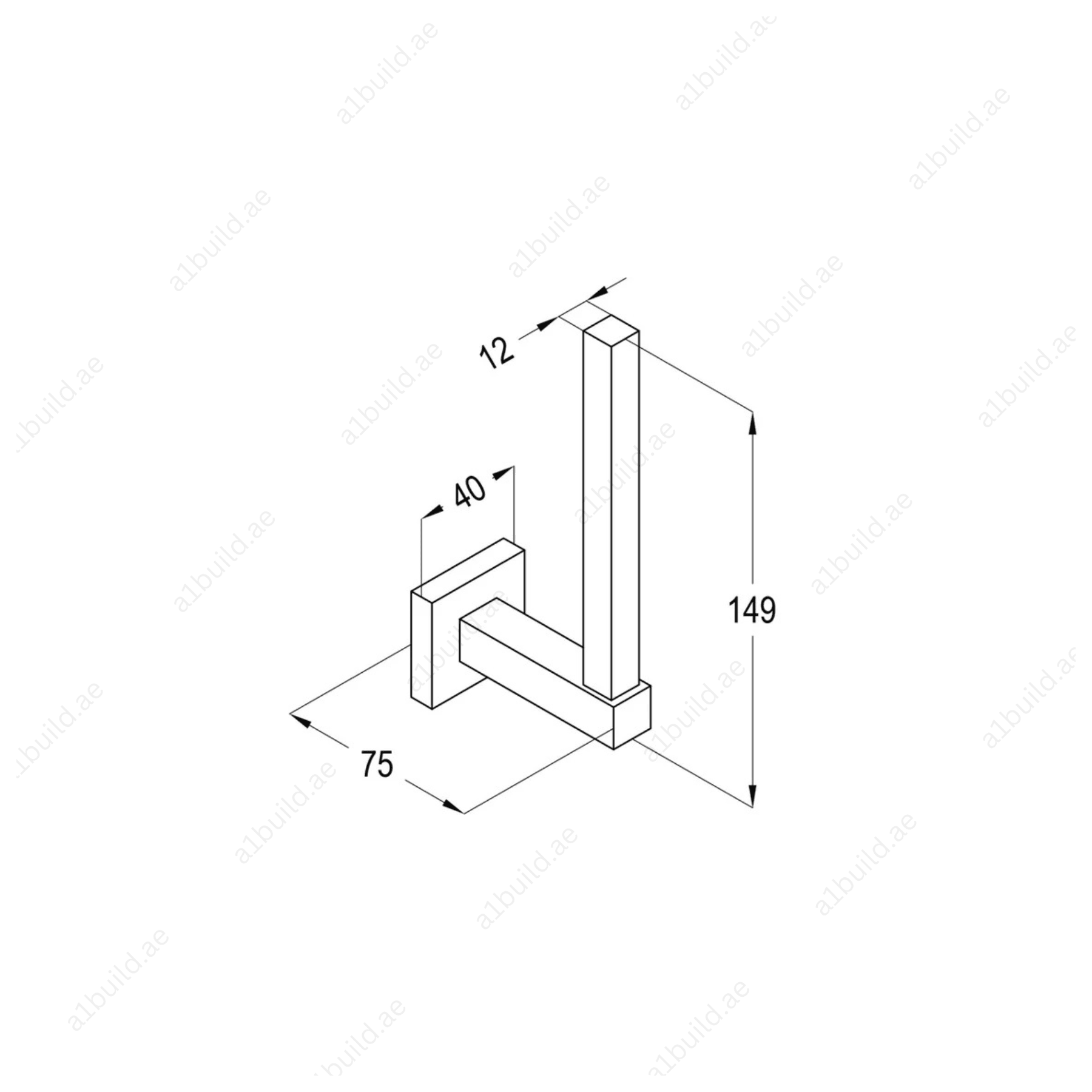 Extra Paper Roll Holder – Chrome Wall Fastening with Screws and Dowels