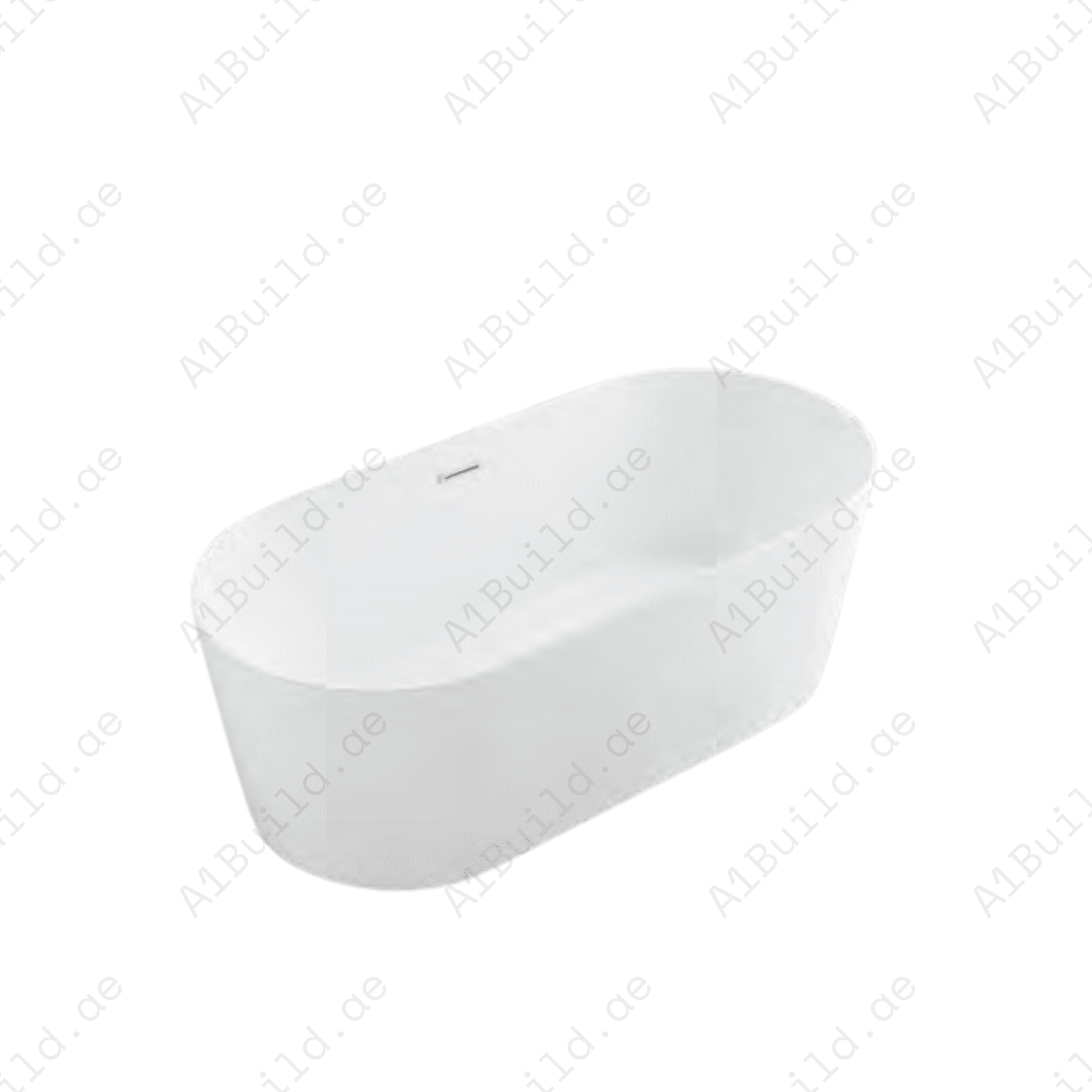 FREE STANDING ACRYLIC BATHTUB WITH ADJUSTABLE LEGS, SIZE: 1500X 750X580 MM, COLOR, WITH CHROME POP UP WASTE WITH SLOTTED OVERFLOW CHROME FINISH