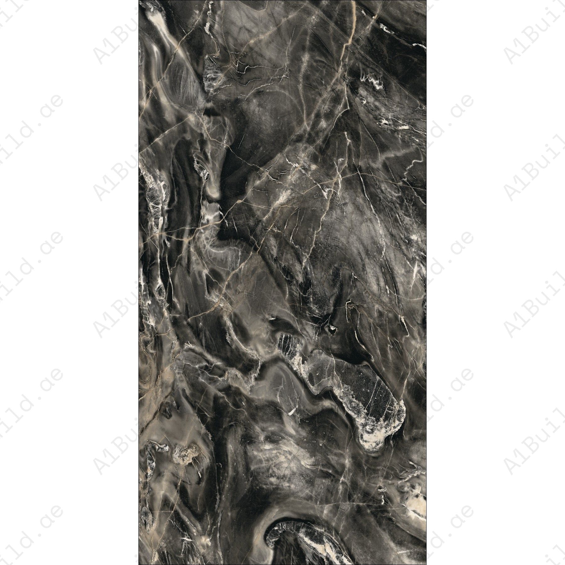 Florence Black (60X120cm 09mm Random High Gloss Porcelain Indoor Floor & Wall Tiles)