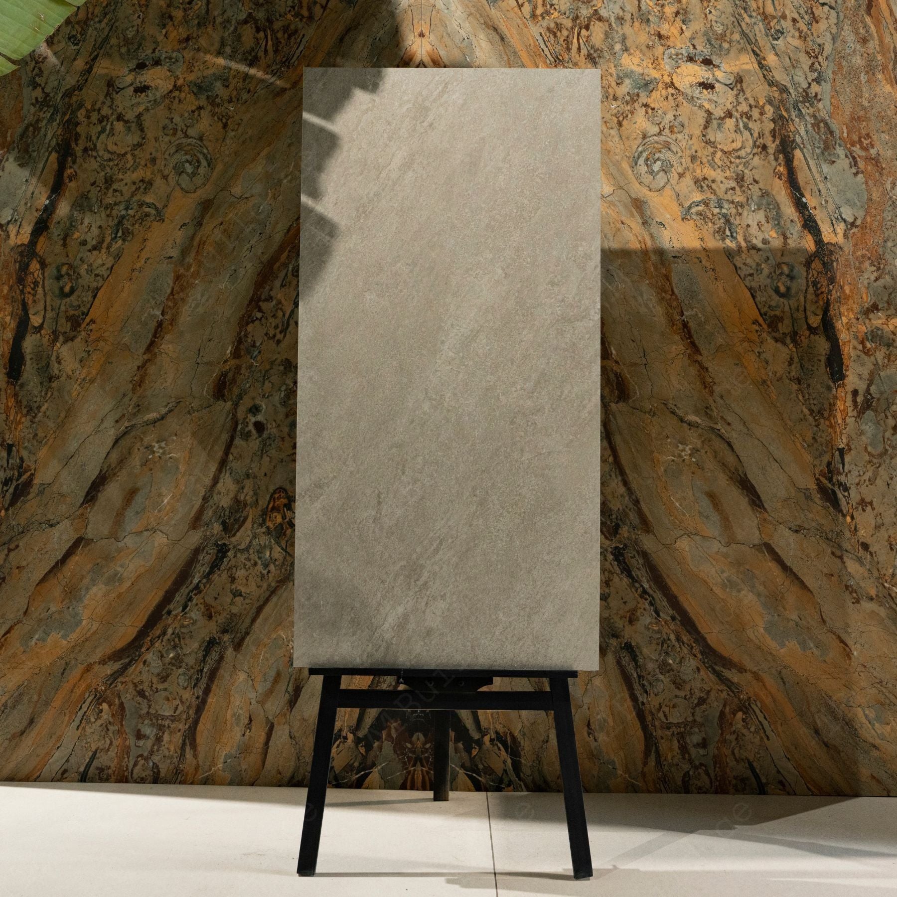Foggy Slate matt porcelain tile 60x120cm x 2mm with natural stone texture. Durable large format tile ideal for modern floors and stylish interior walls.