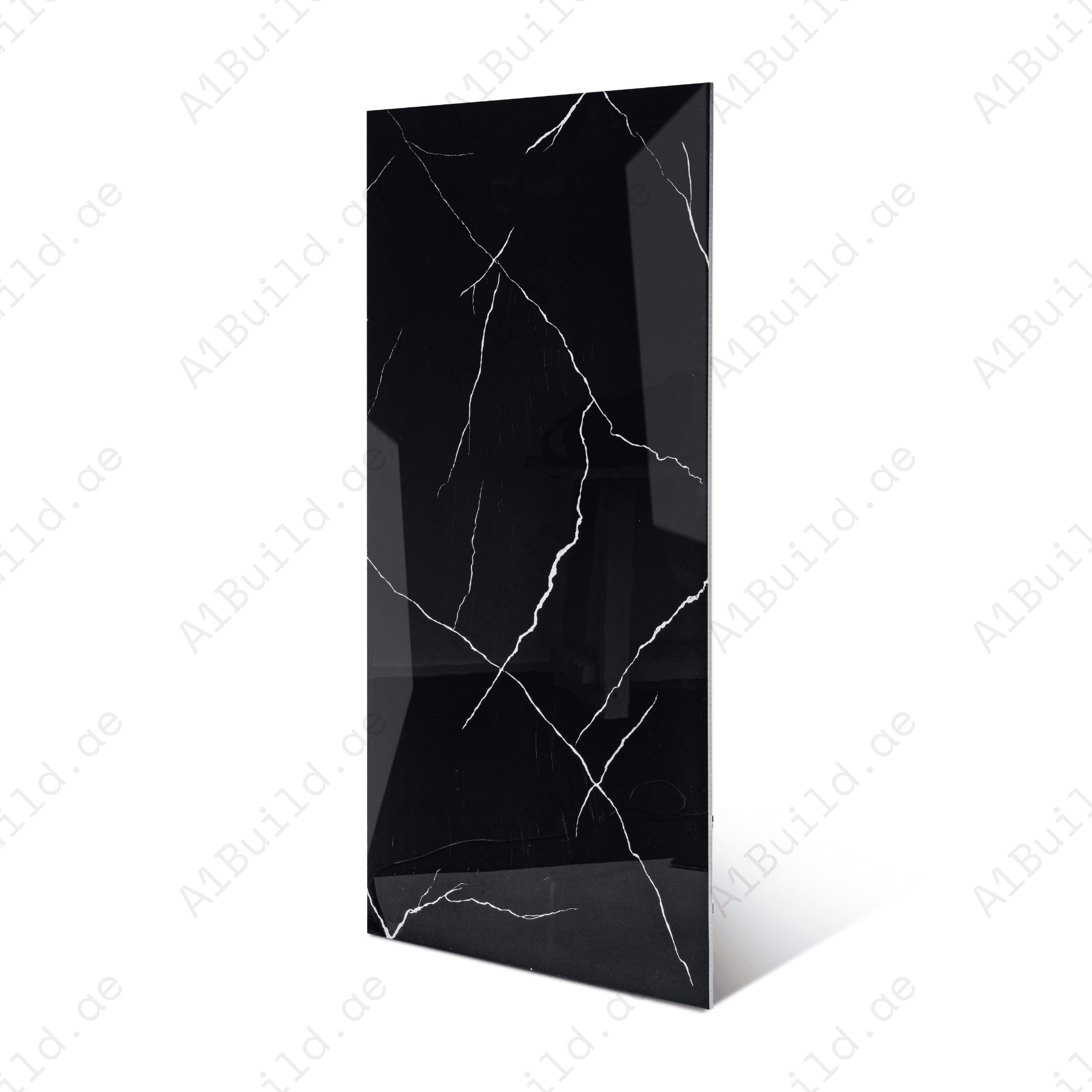 Forest Black porcelain tile 60x120cm 9mm thickness, bold marble look design, durable porcelain, ideal for luxury floors and walls.