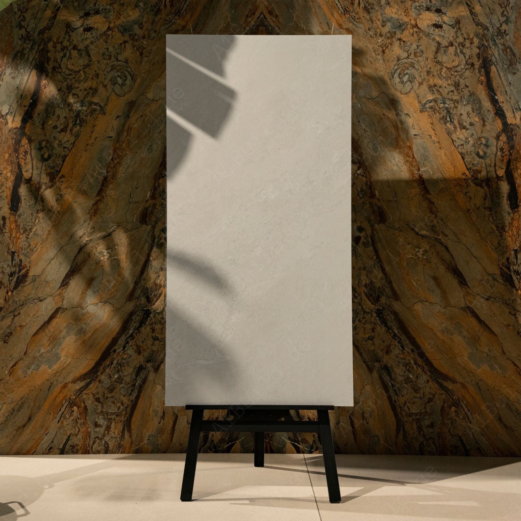 Fossil Ivory porcelain tile in 60x120cm size with classic stone look, soft ivory tones and durable 9mm thickness for walls and floors.