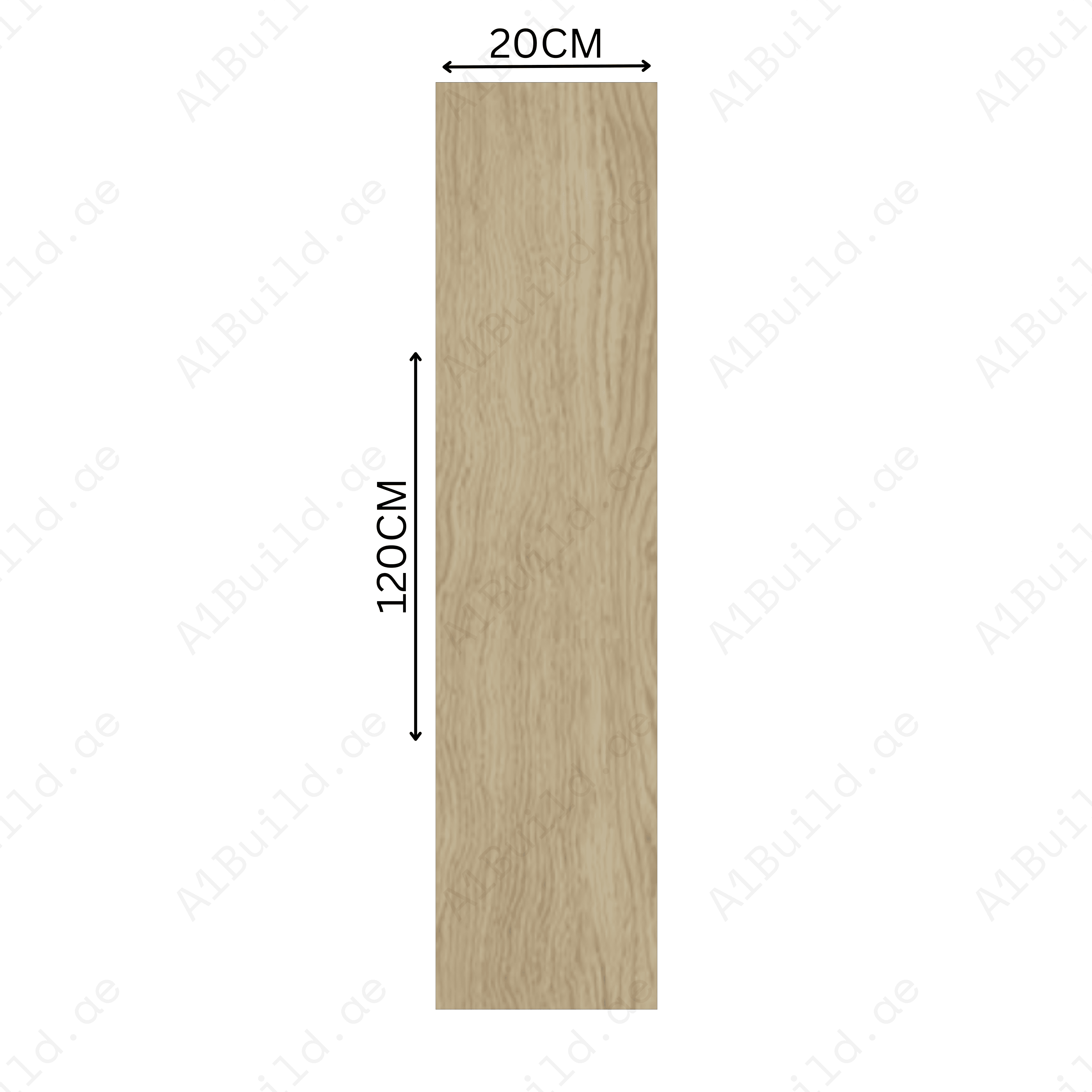 IN GLASS CREMA 20x120cm Matt Porcelain Tile, 09MM, Cream Wood Look