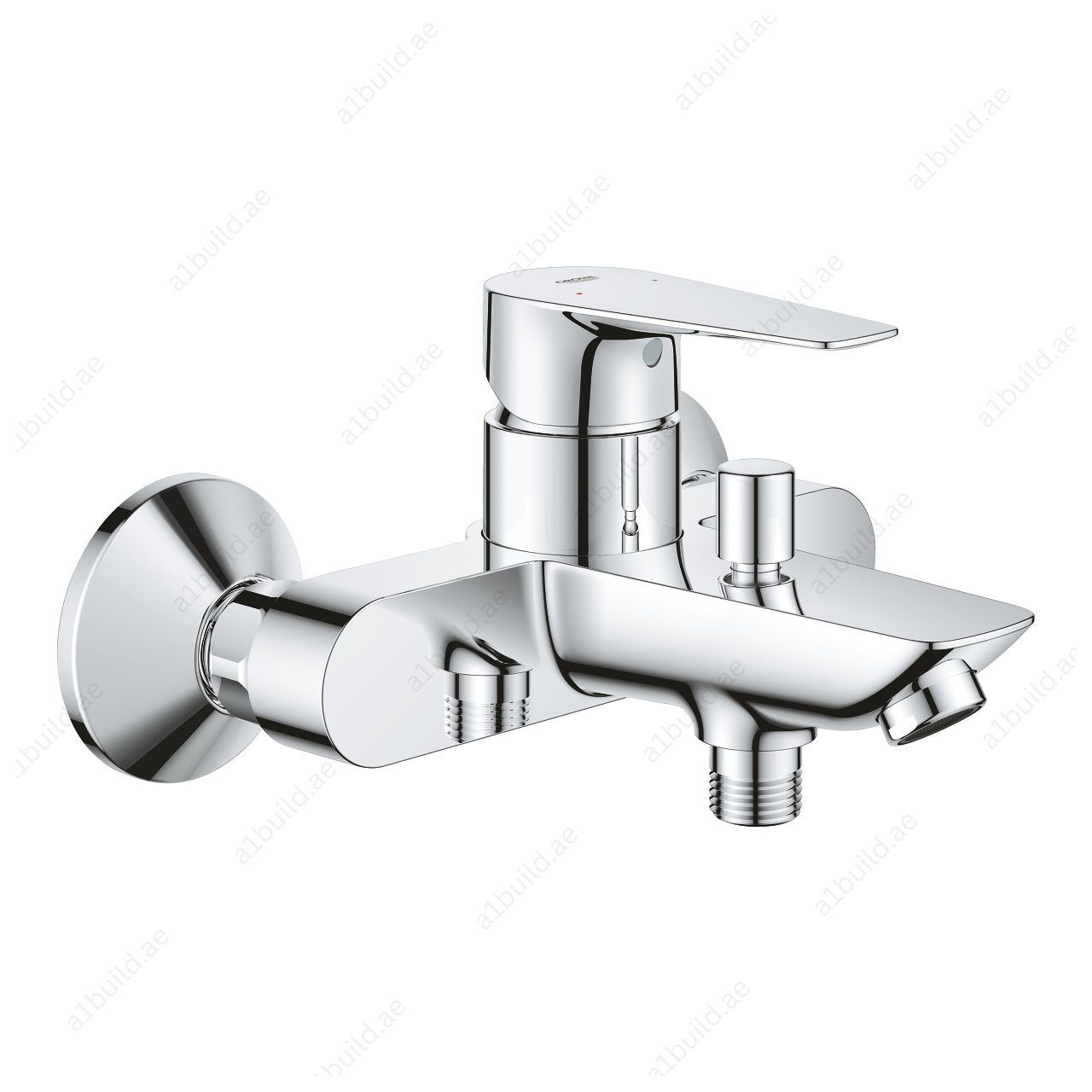 GROHE BauEdge Bath Mixer – Wall-Mounted, Water-Saving, with Bath/Shower Diverter