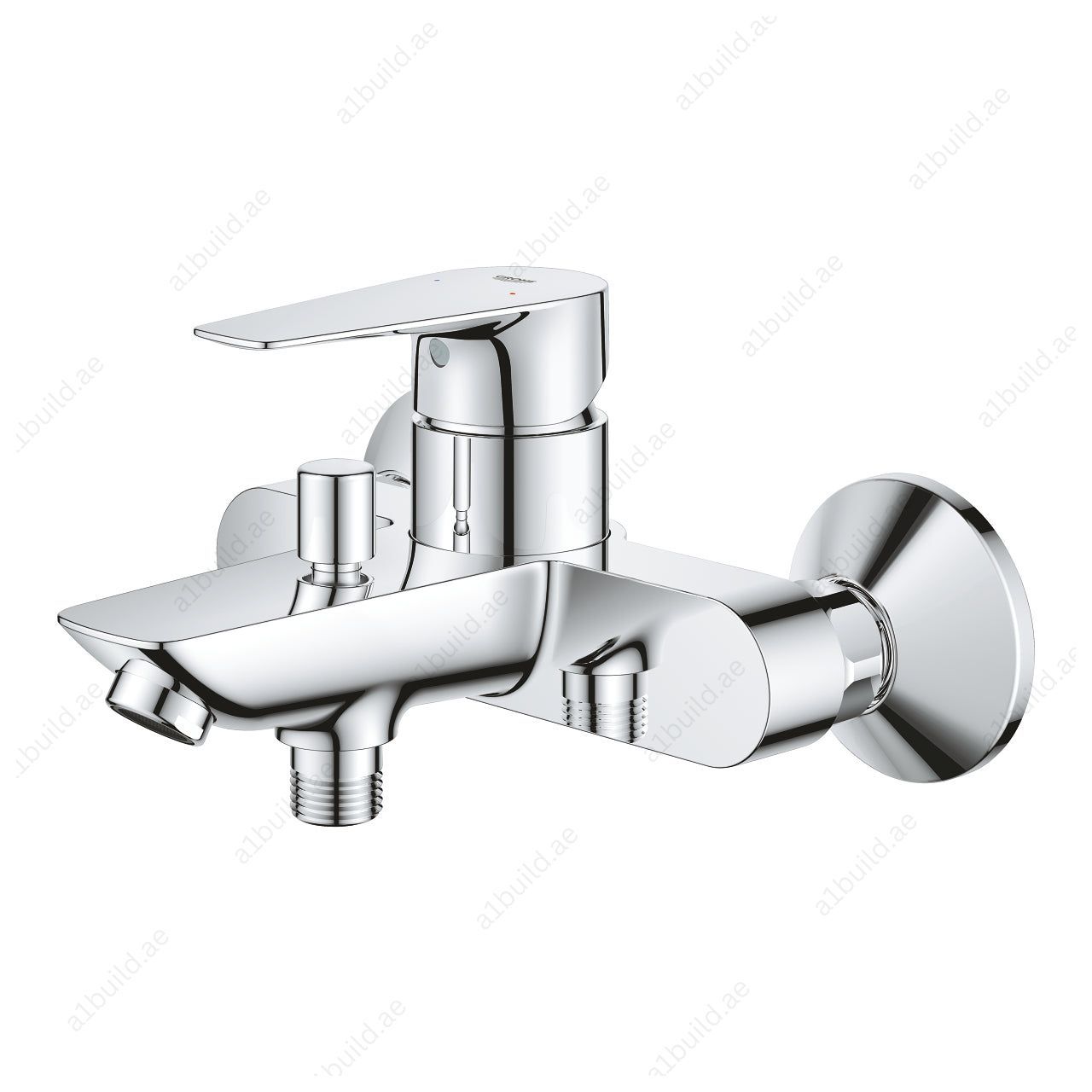 GROHE BauEdge Bath Mixer – Wall-Mounted, Water-Saving, with Bath/Shower Diverter