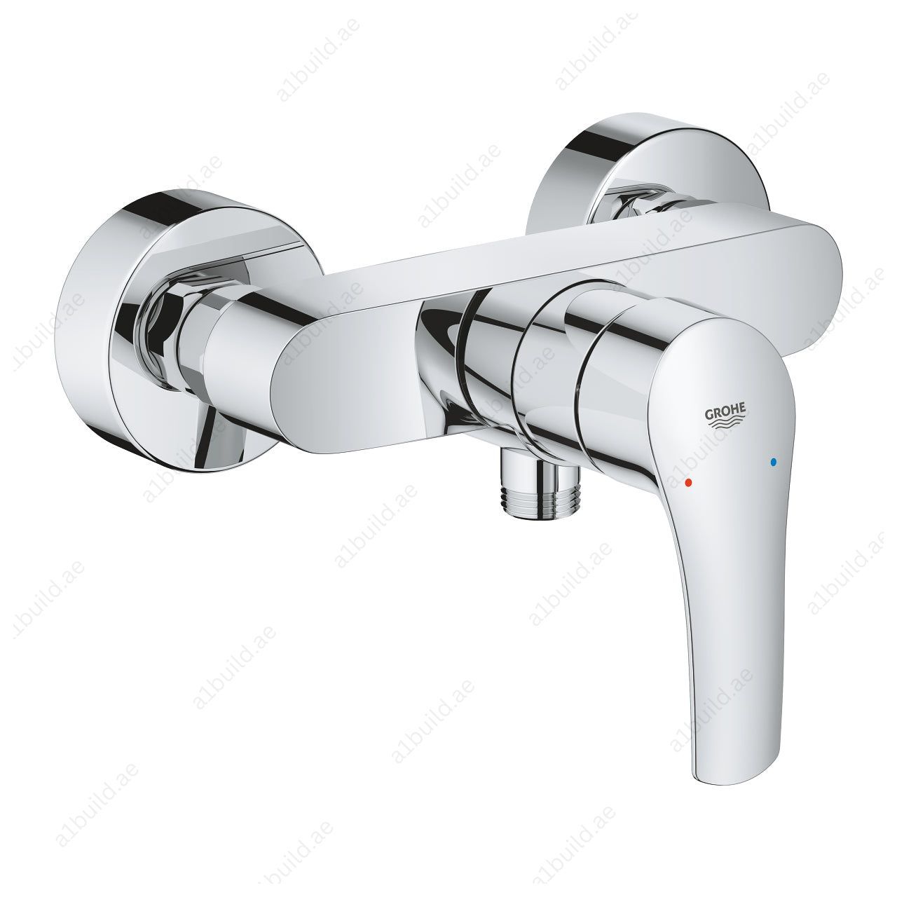 GROHE Eurosmart Single-Lever Shower Mixer – Wall-Mounted, Smooth SilkMove Control & Backflow Protection