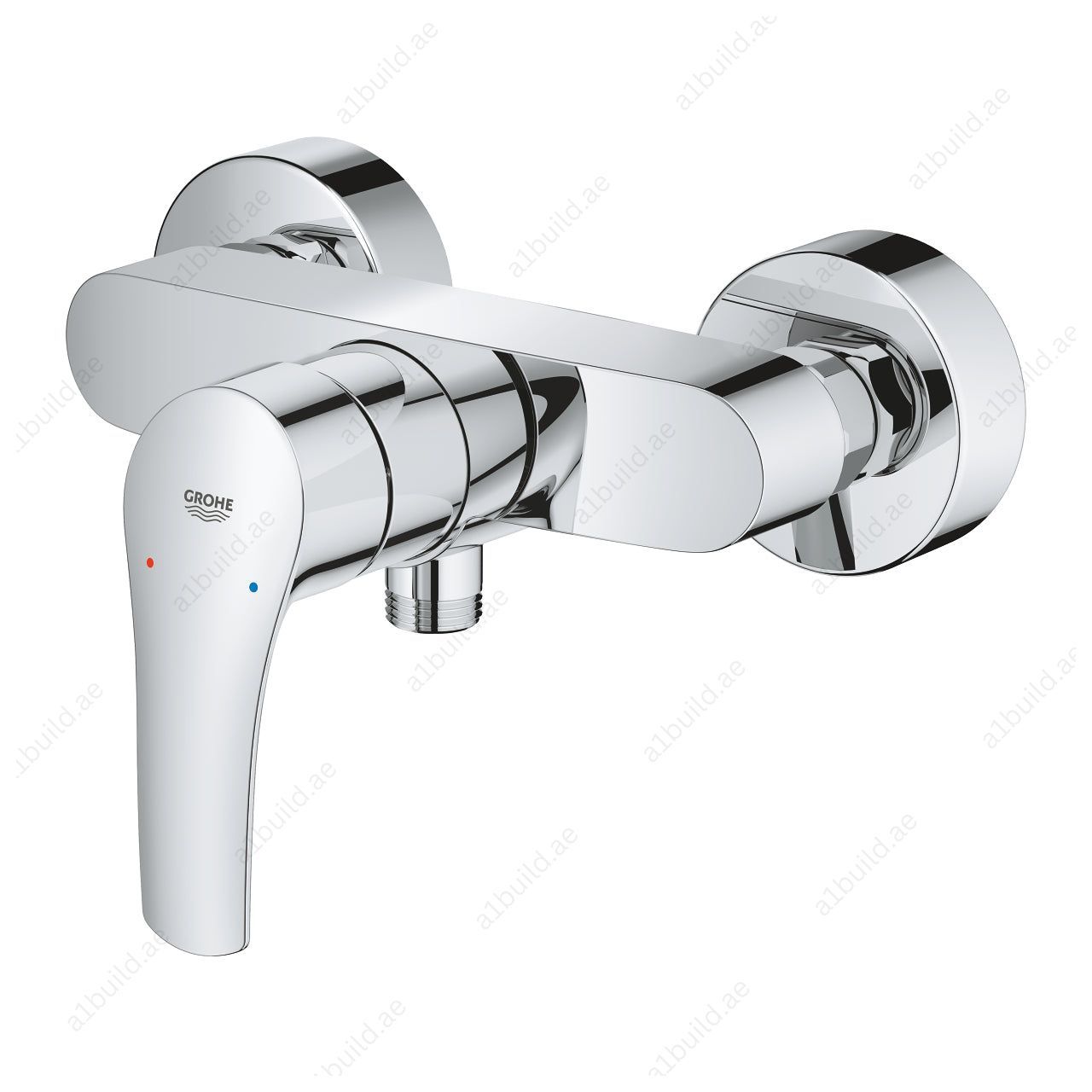 GROHE Eurosmart Single-Lever Shower Mixer – Wall-Mounted, Smooth SilkMove Control & Backflow Protection