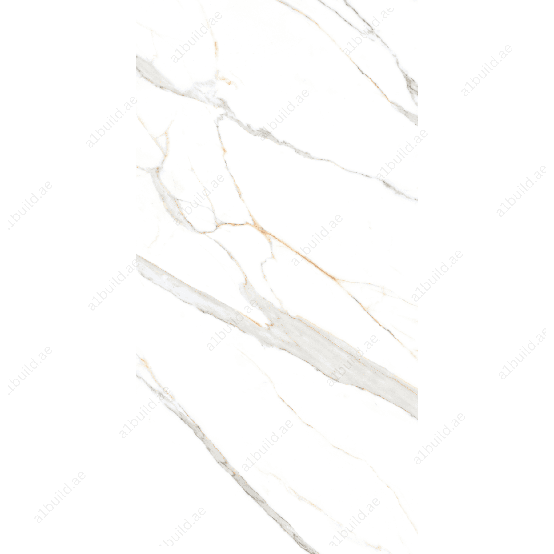 Gronza White High Gloss Book Match Porcelain Slabs | 120x240cm