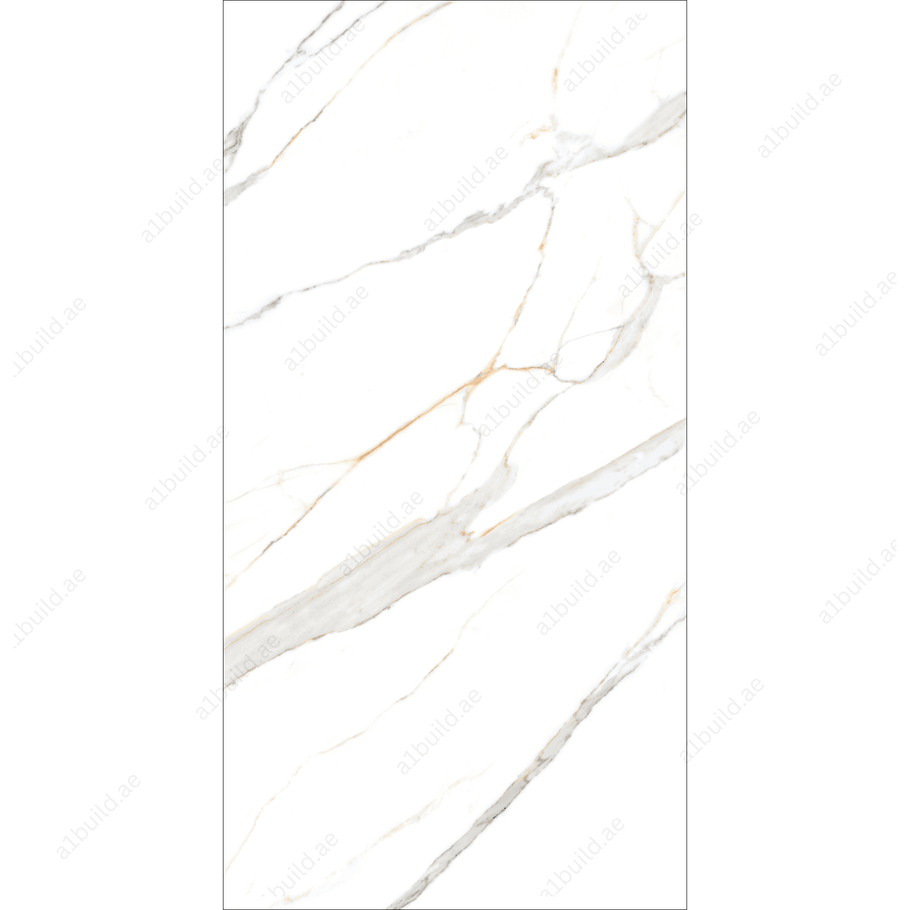 Gronza White High Gloss Book Match Porcelain Slabs | 120x240cm