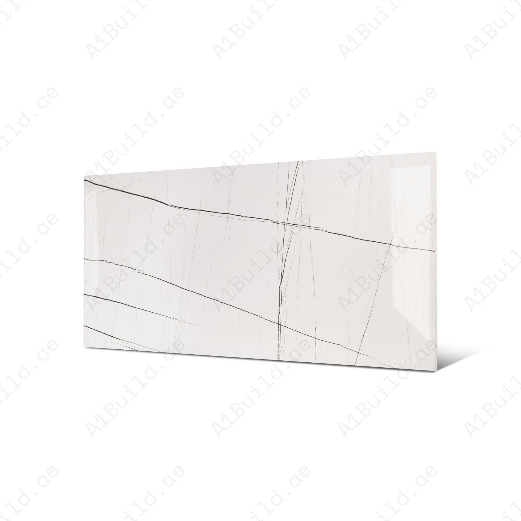 Galaxy White 80x160cm 9 mm glossy porcelain tiles. Sleek white marble-look floor & wall tiles for UAE homes & commercial interiors.