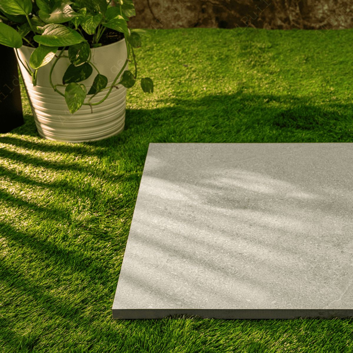 Getaffee Beige porcelain tile 60x120cm 20mm thickness, beige stone look design, durable porcelain tile for indoor and outdoor floors.