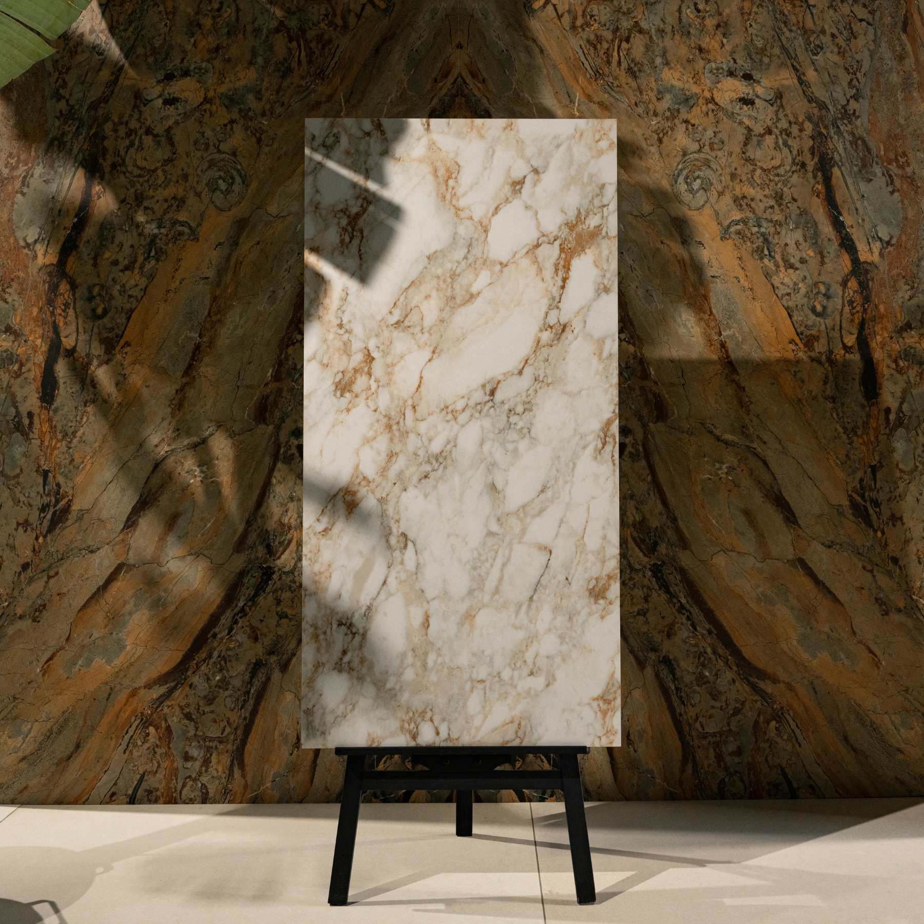 Giza Gold porcelain tile 60x120cm with 9mm thickness features a luxury marble look with gold veining, durable porcelain body for floors and walls.