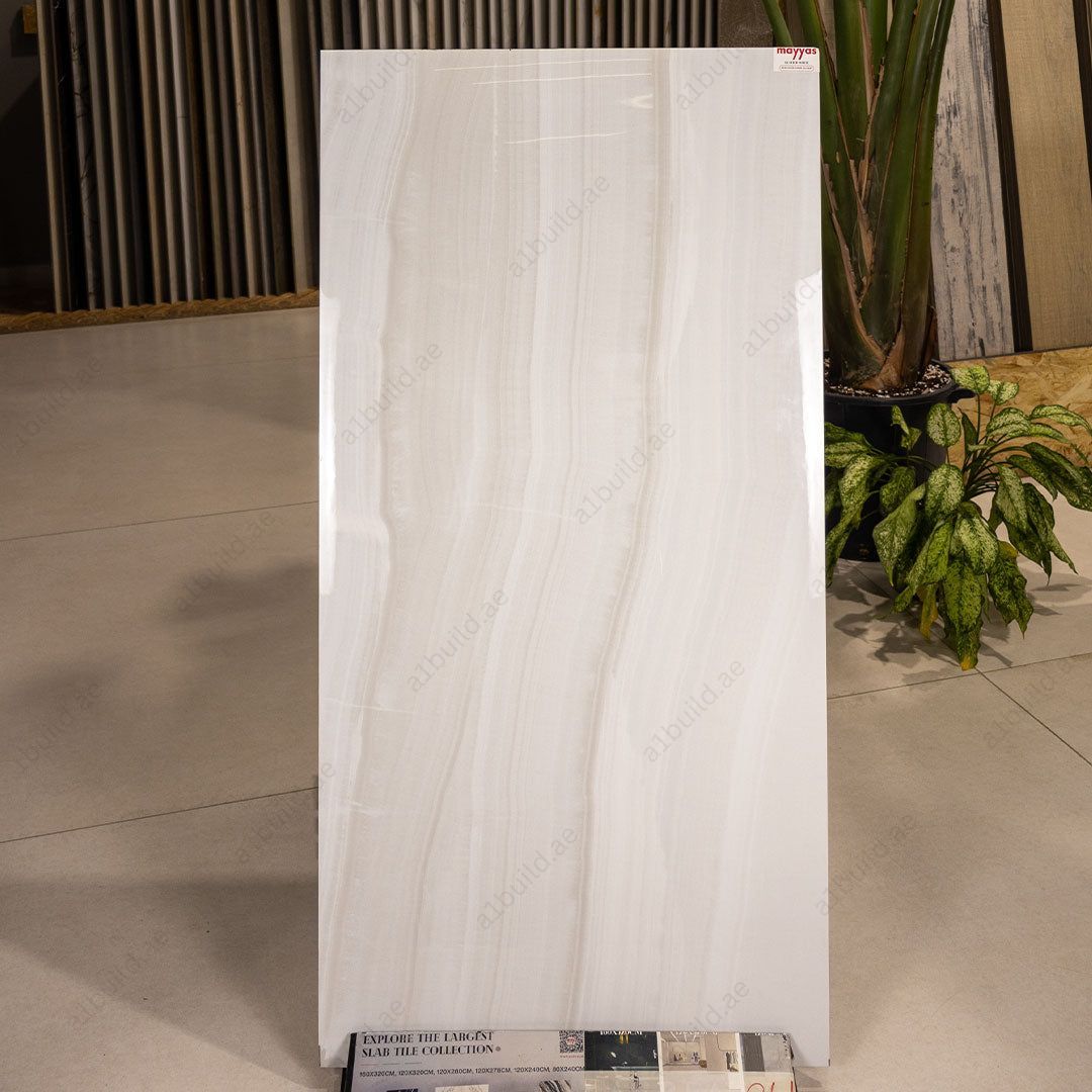 Glacier White (60X120cm 09mm Random Polished Porcelain Indoor Floor & Wall Tiles)