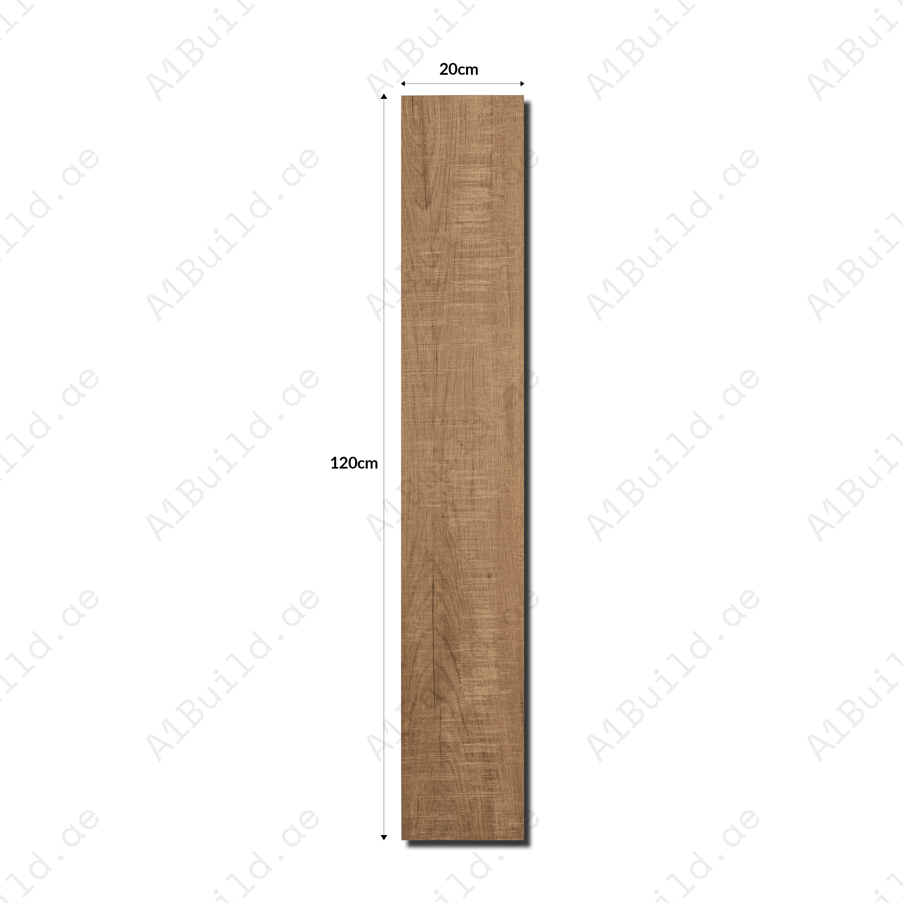 Graphite Brown 20x12cm porcelain tile with 09mm thickness. Warm earthy brown with graphite style, perfect for walls, kitchens, and interiors.