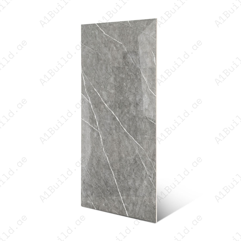 Graphite Vein Glossy Porcelain Floor & Wall Tile 60x120cm 9mm Size