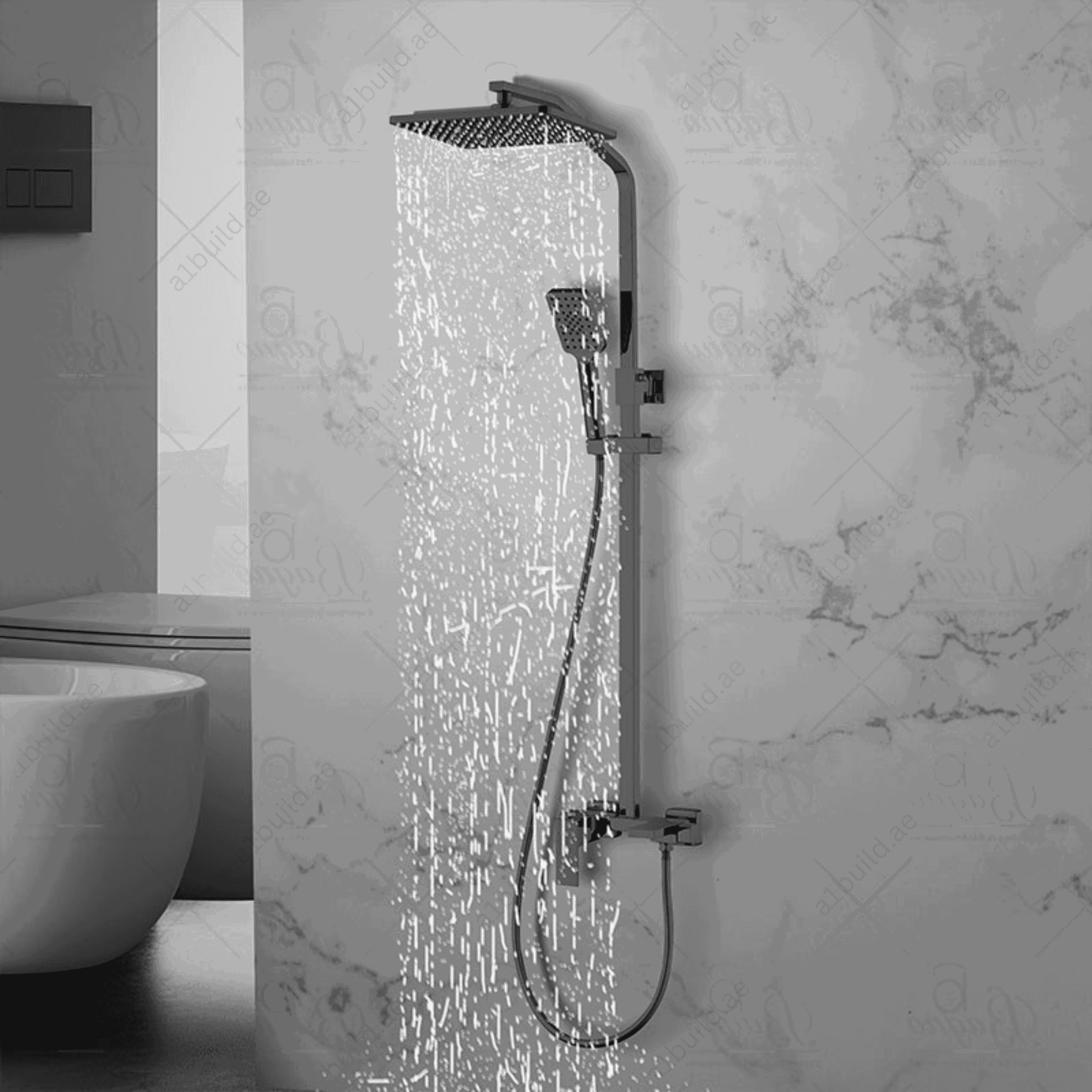 GrayBrassShowerSystemDurableandModern_2