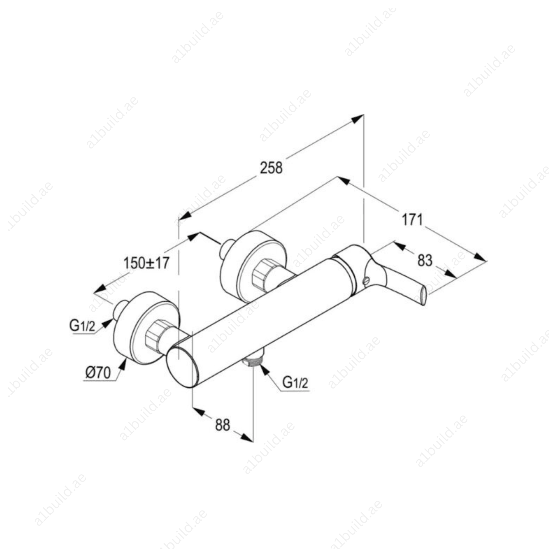 HARMONY Wall-Mounted Single Lever Shower Mixer