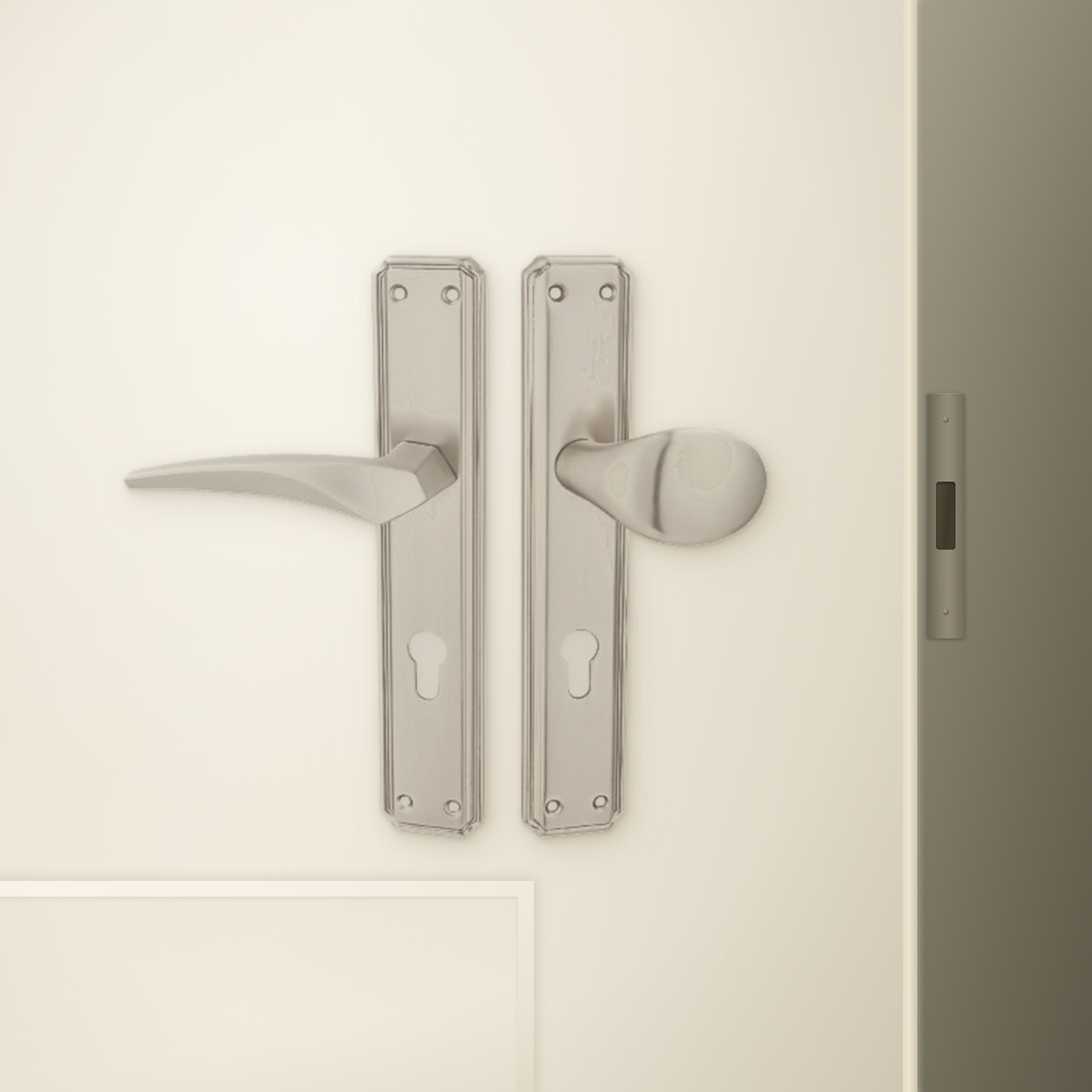 HP.9542.9439/G45 premium Zinc Alloy door lock with Matt Satin Nickel Light finish. Designed for elegant interiors, smooth operation, and reliable everyday performance.