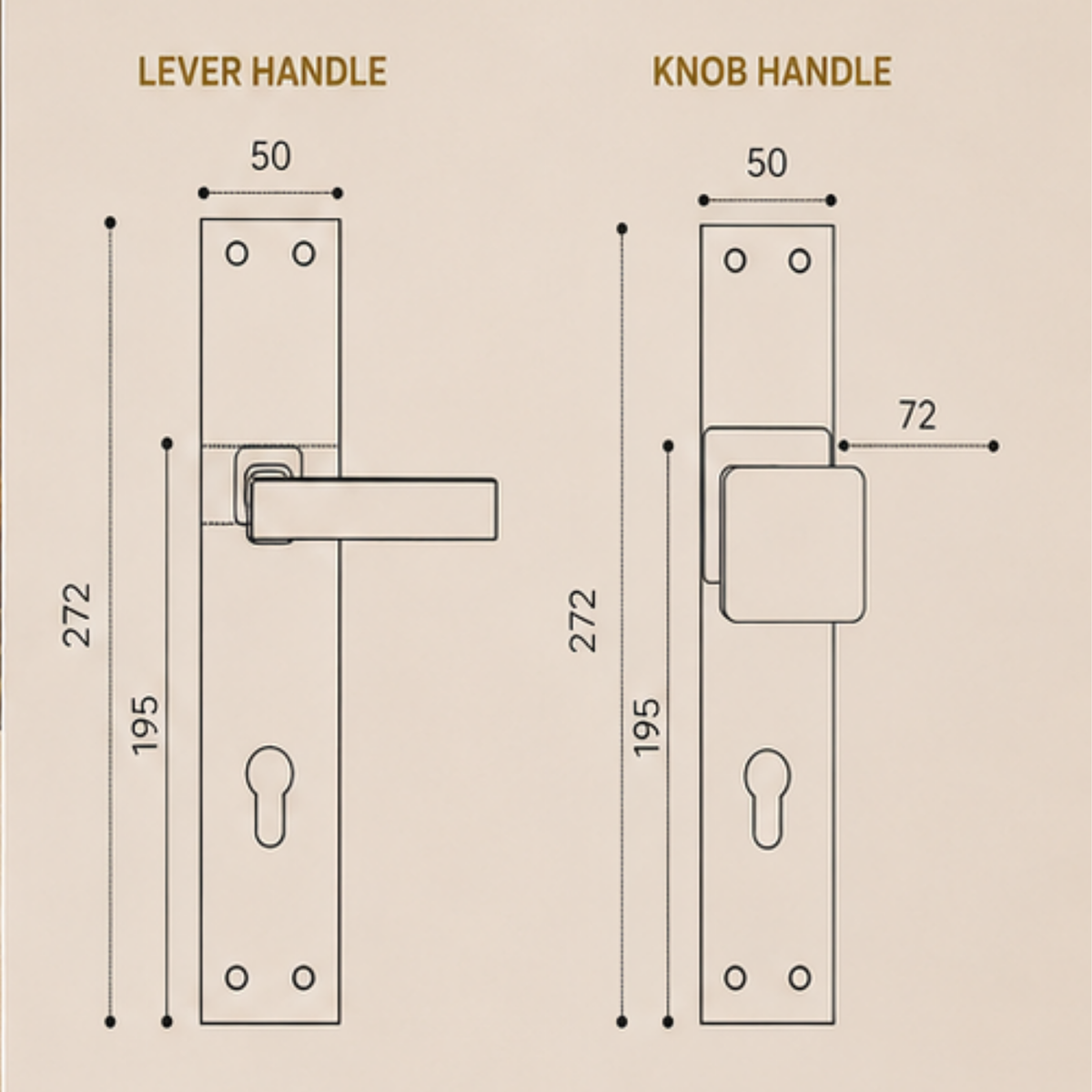 HP.9580.9402/G46 premium Zinc Alloy door lock with PVD-L finish. Designed for elegant interiors, smooth operation, and reliable everyday performance.