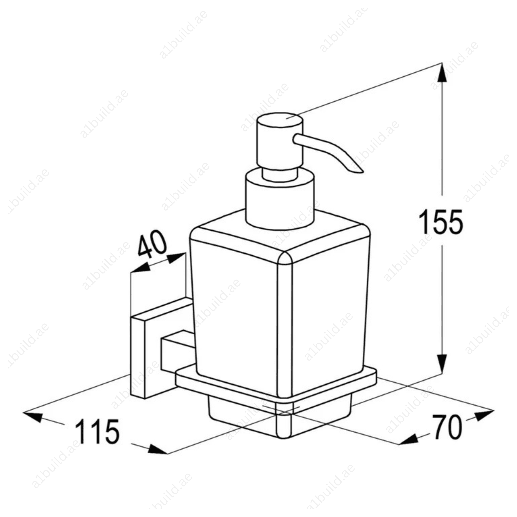 HarmonyWall-MountedGlassSoapDispenserChromeFinishwithScrews_3