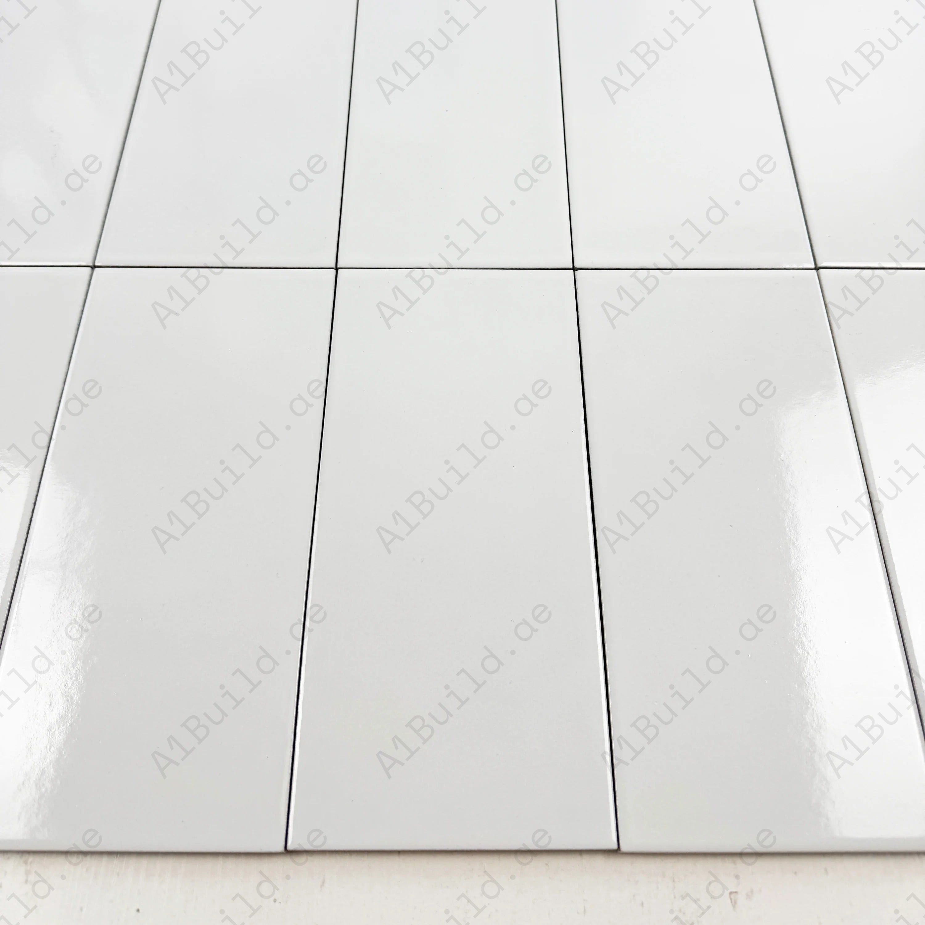 High-quality white glazed porcelain swimming pool tiles – durable, slip-resistant, and UV-resistant. Ideal for luxury pools, spas, and wet areas in Dubai.